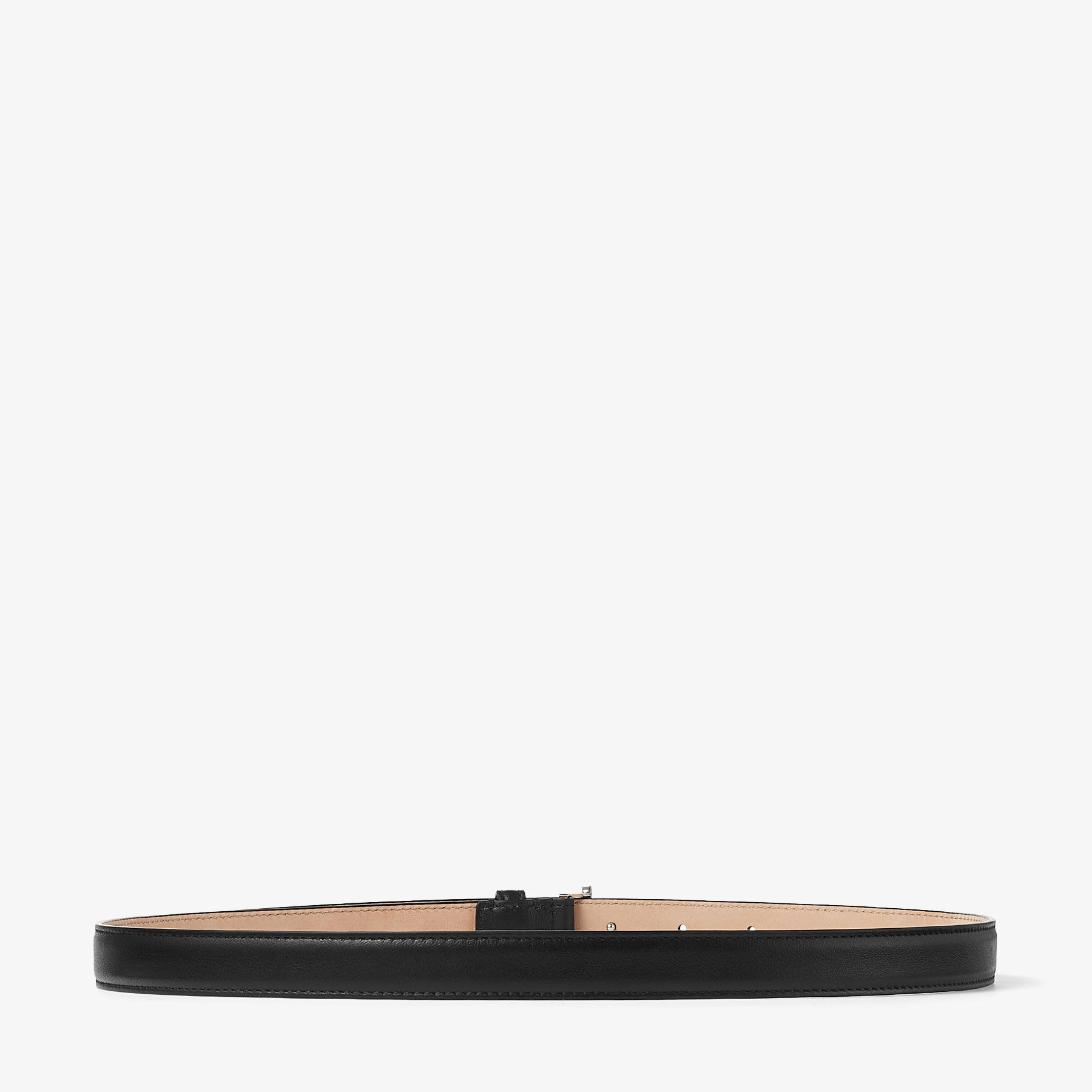 Mini Helina Black Smooth Leather Mini Belt