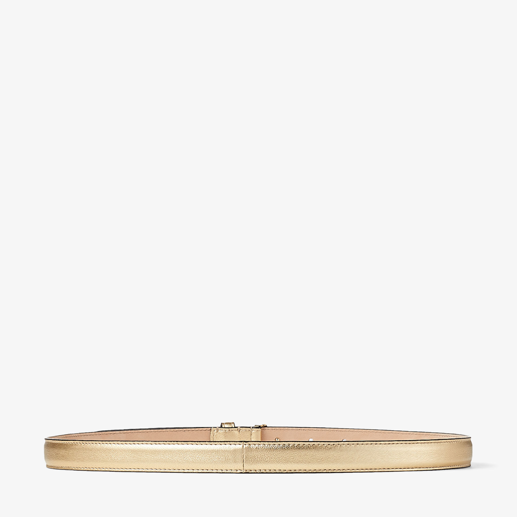 Mini Helina Gold Metallic Nappa Leather Mini Belt
