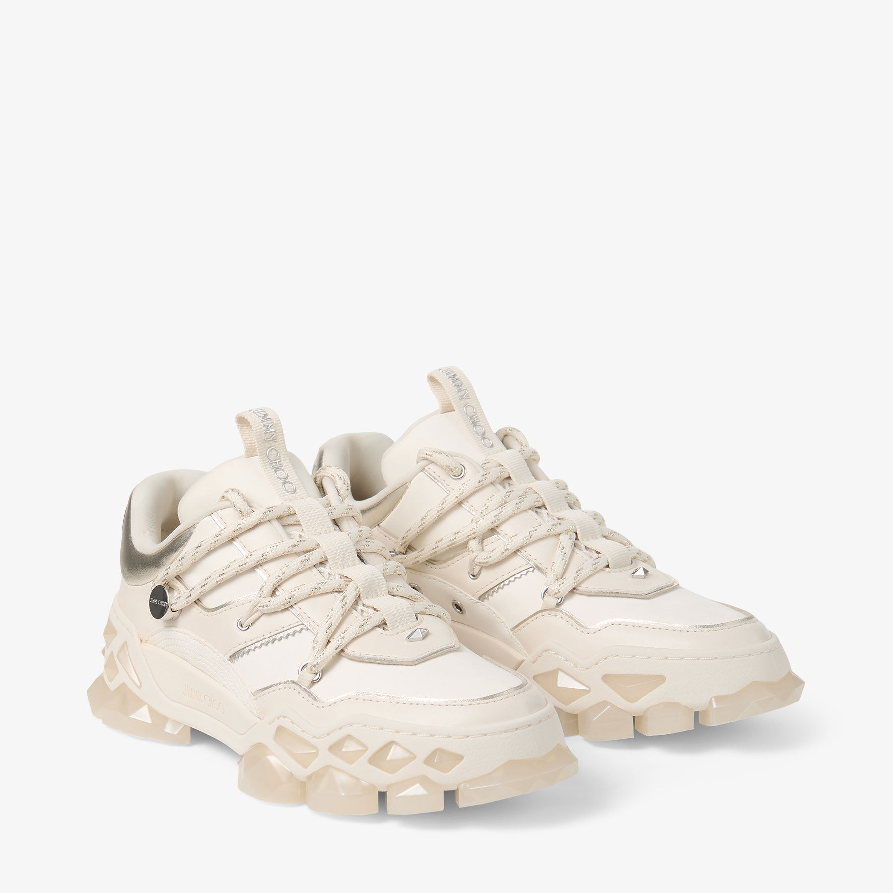 Diamond X II F Latte Leather Trainers
