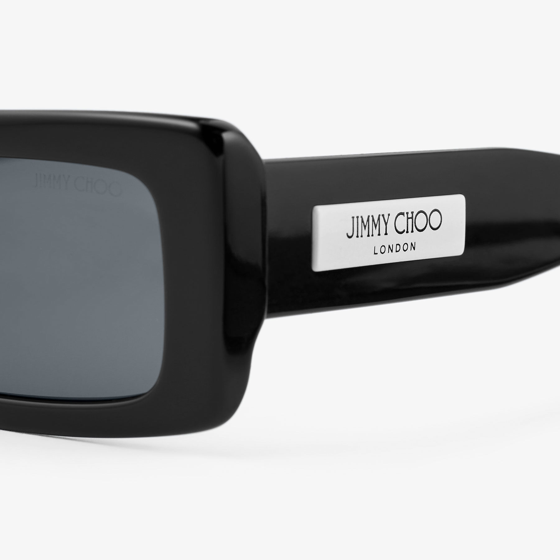 Lennon  Black Rectangular Sunglasses