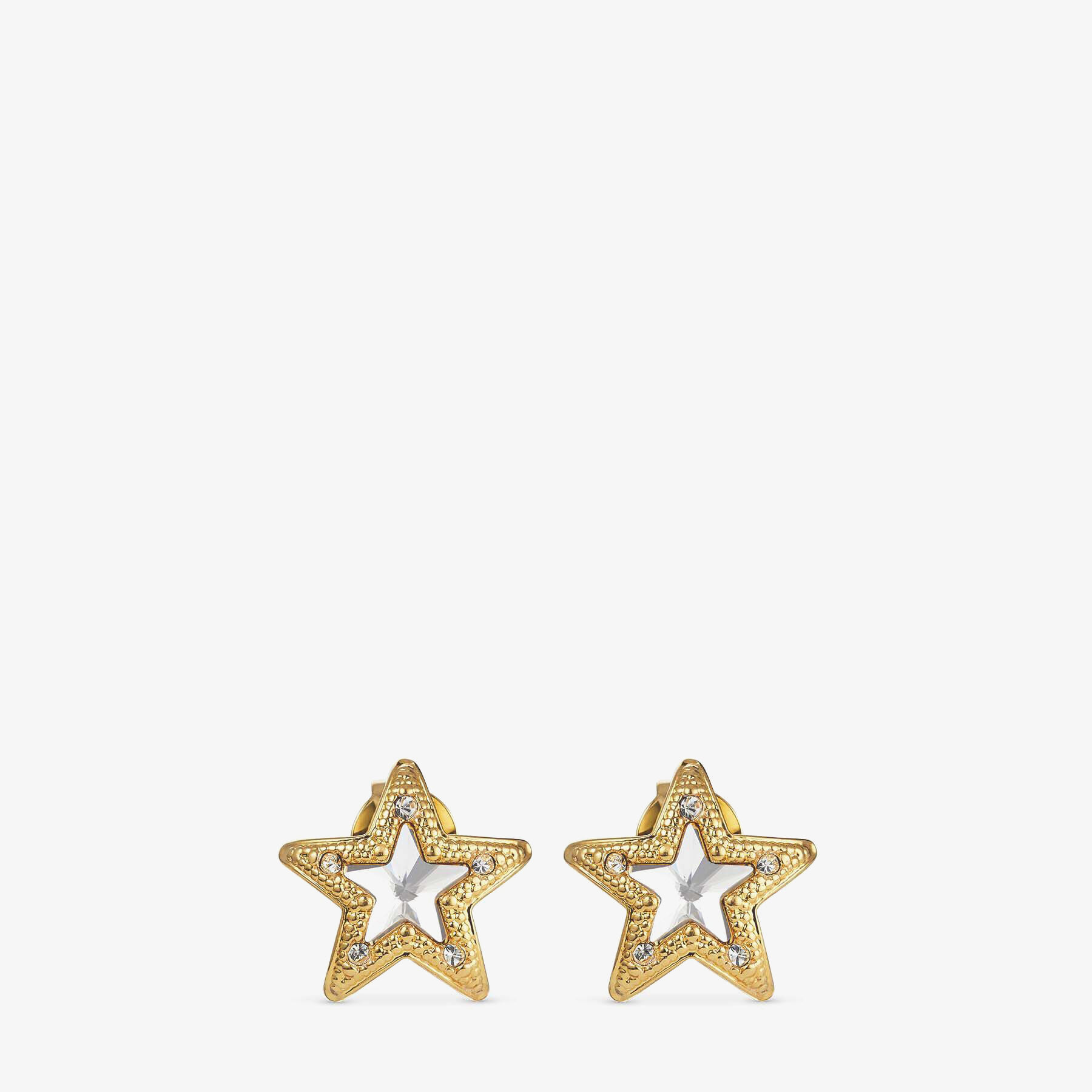 JC Star Studs Gold-Finish Metal JC Star Stud Earrings with Swarovski Crystals