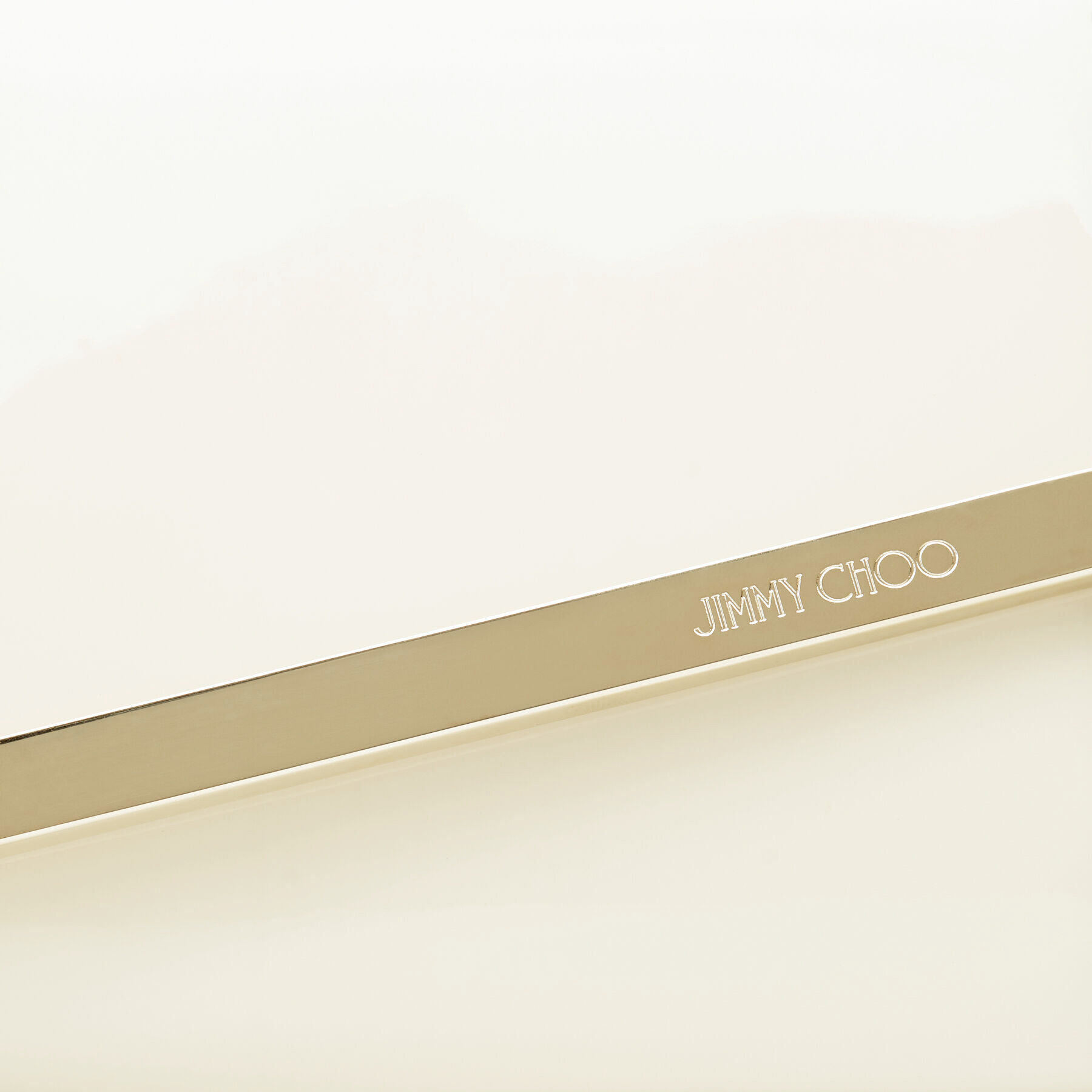 Emmie Latte Patent Leather Clutch Bag