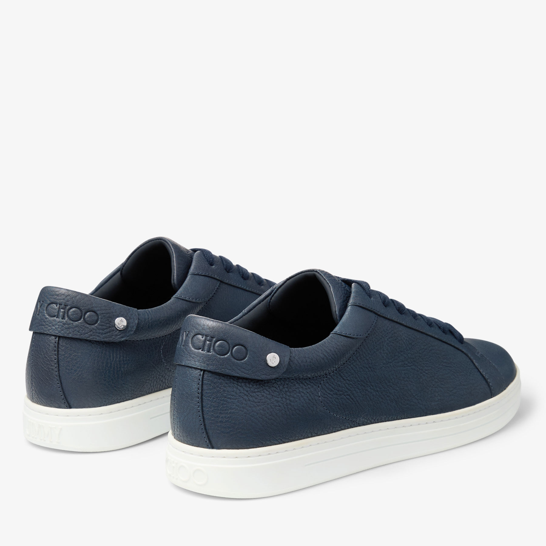 Rome M Navy Leather Trainers