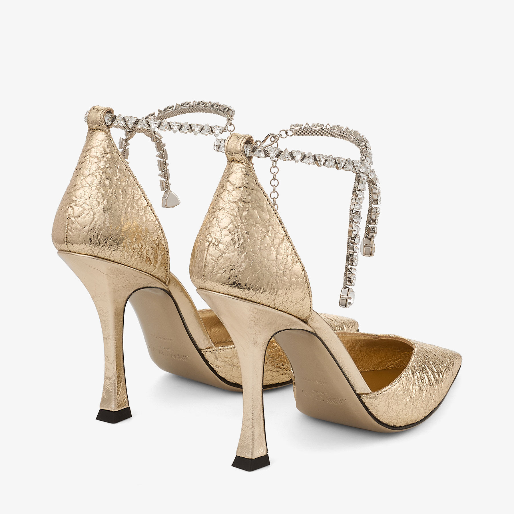 Stevie 100 Gold Crushed Metallic Pumps
