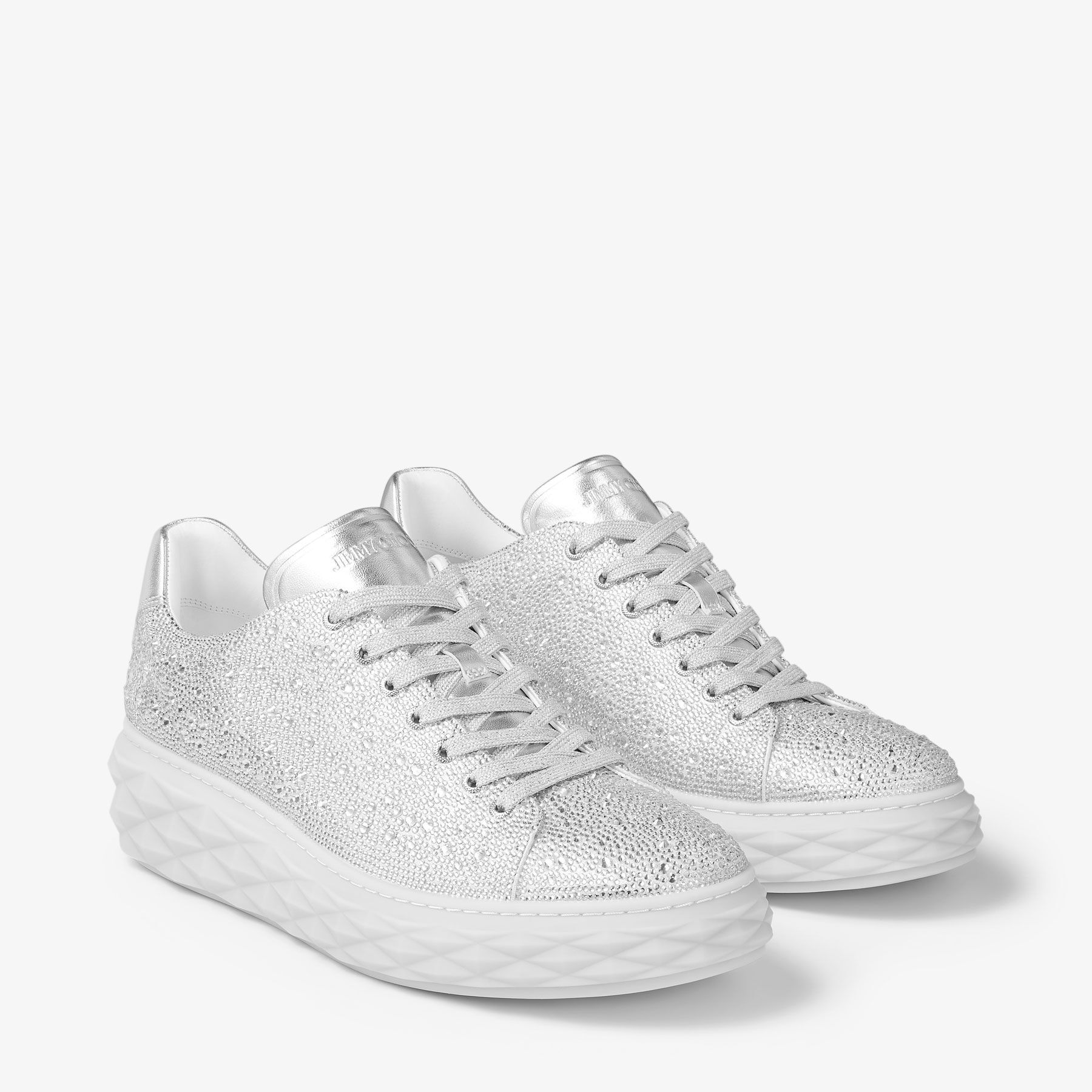 Diamond Light Maxi F Crystal Shimmer Suede Trainers