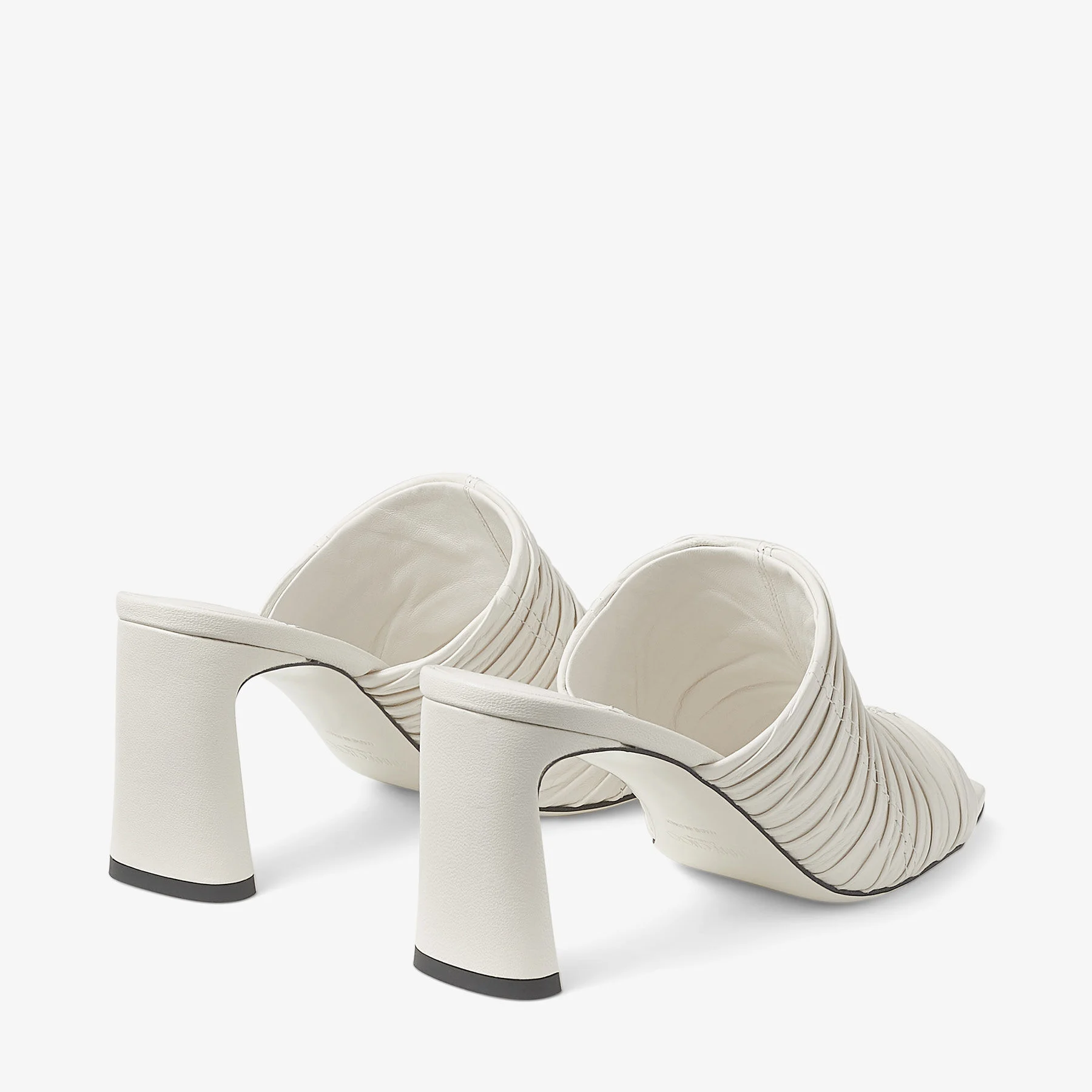 Lua Mule 75 Latte Leather Mules