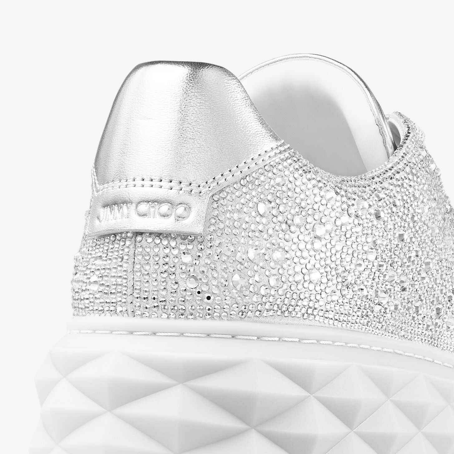 Diamond Light Maxi M Crystal Shimmer Suede Trainers