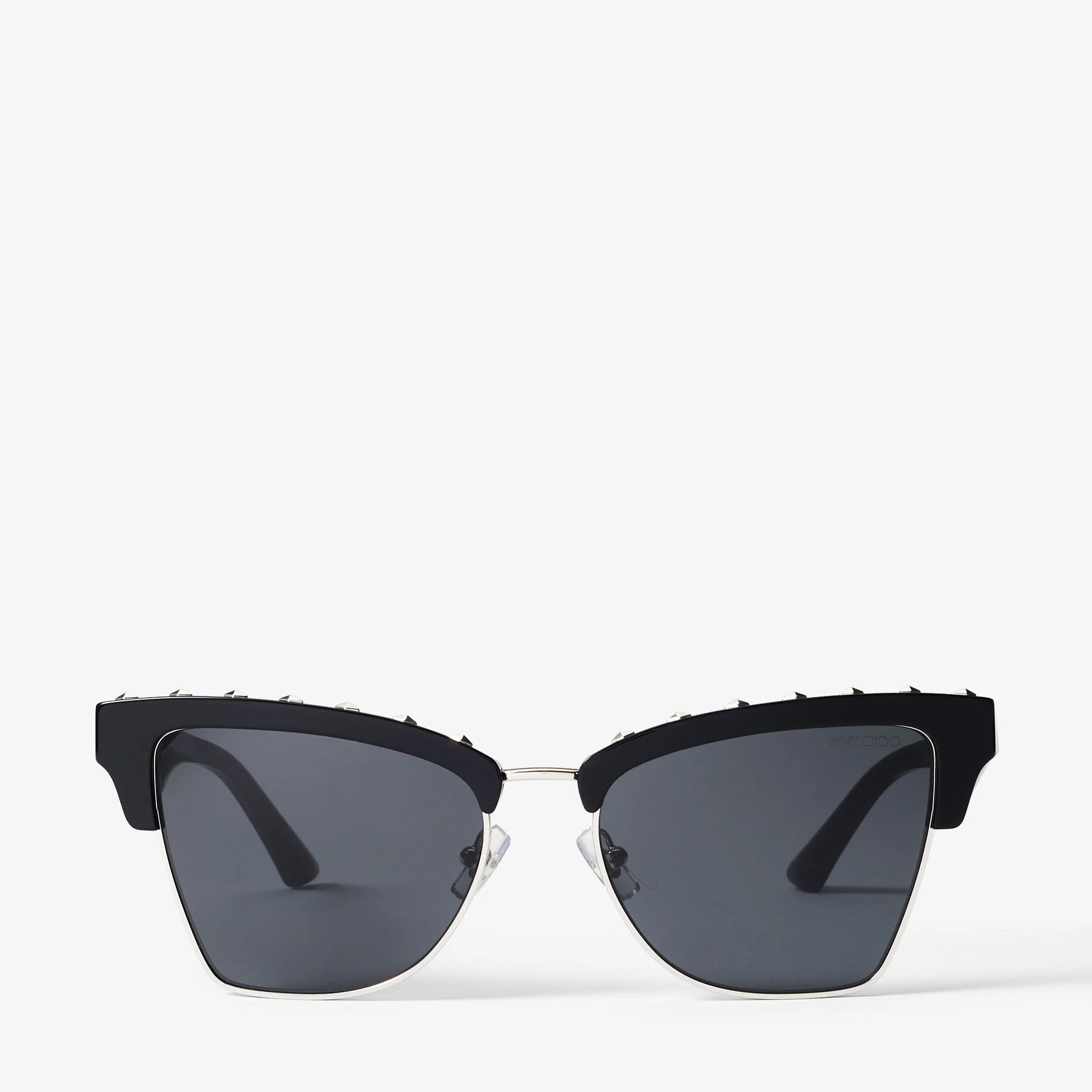 Maxime Black Butterfly Frame Sunglasses with Studs