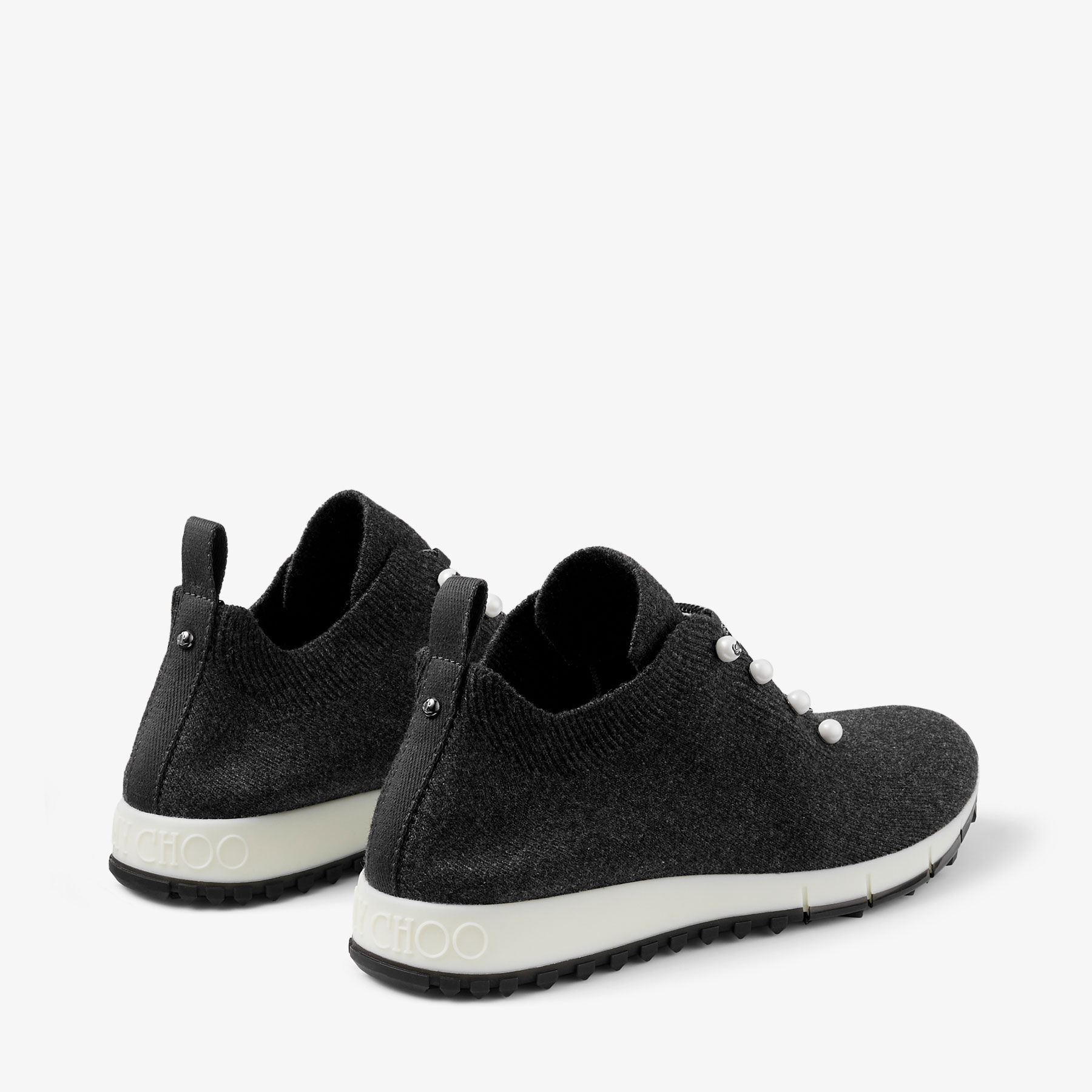 Veles Black Cashmere Knit Trainers