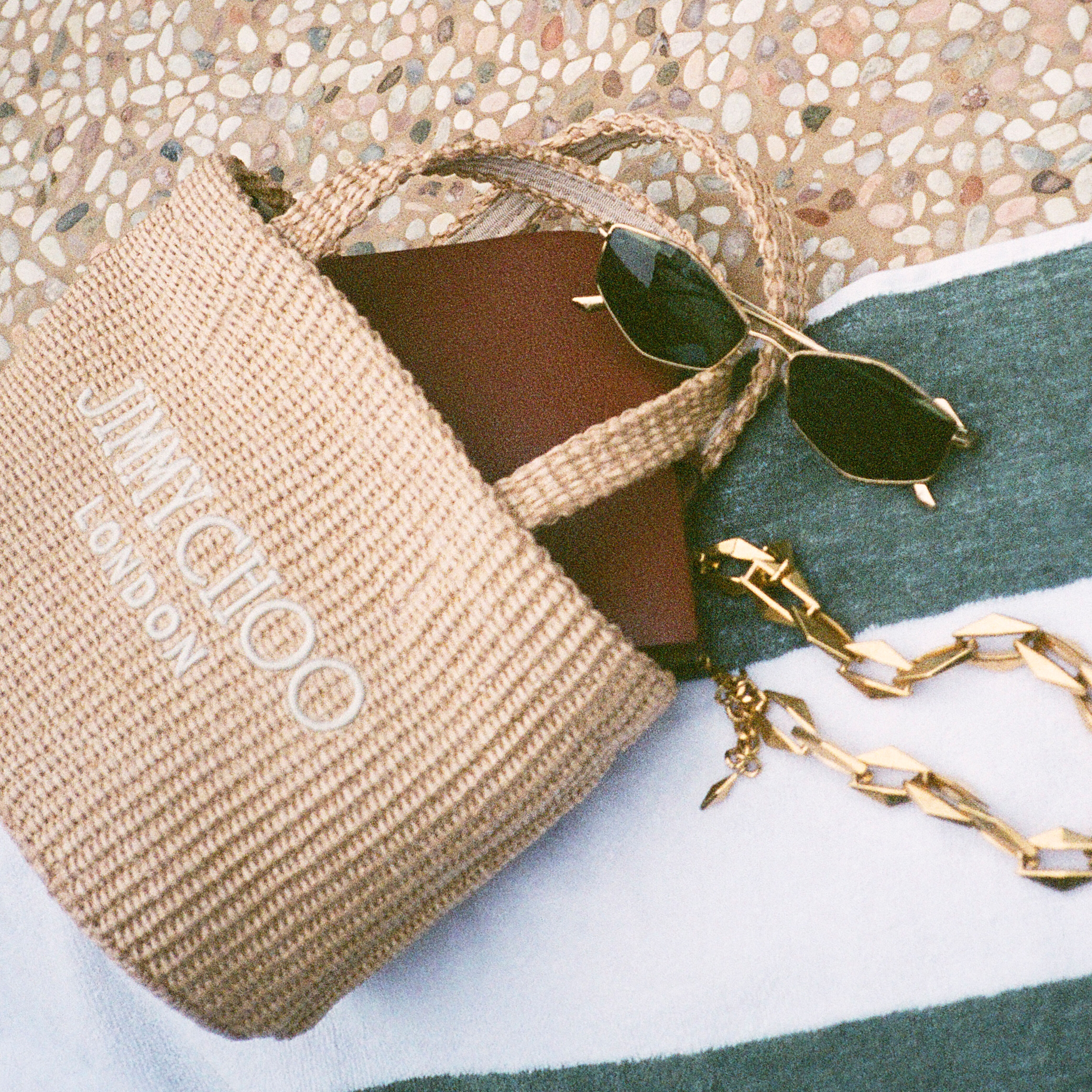 Zoey  Gold Geometric Sunglasses