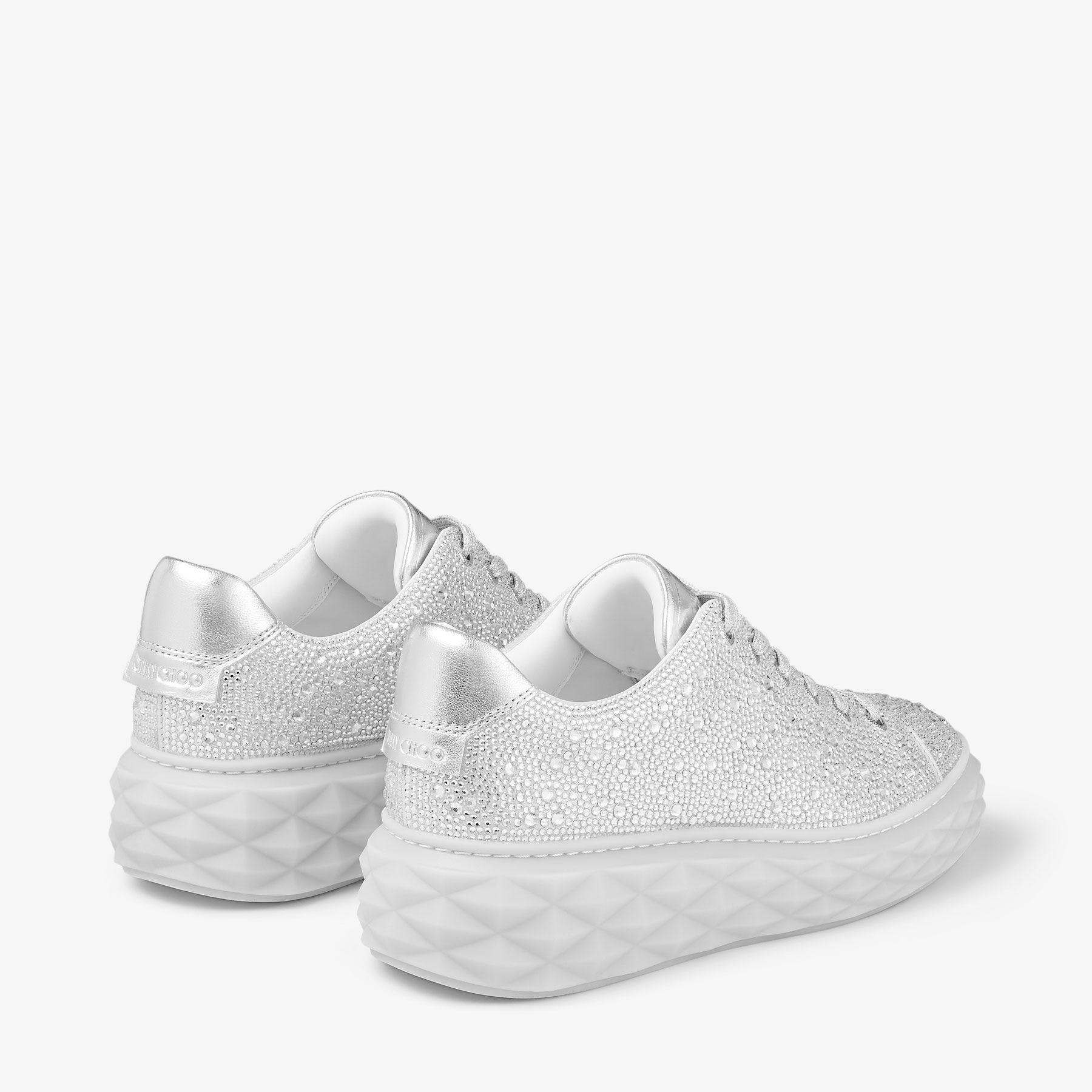 Diamond Light Maxi F Crystal Shimmer Suede Trainers