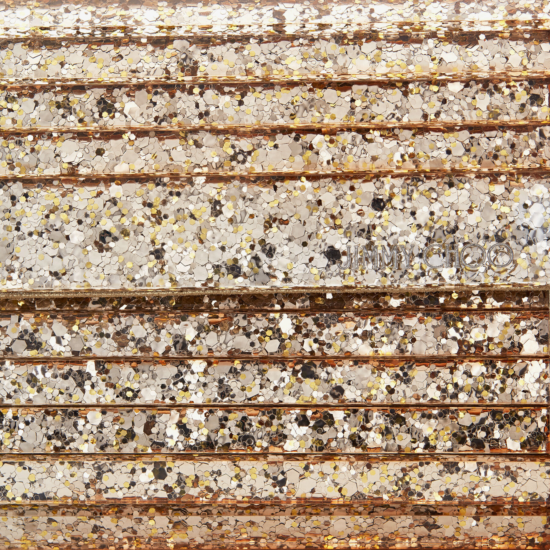 Sweetie Metallic Dégradé Glitter Plexi  Clutch Bag