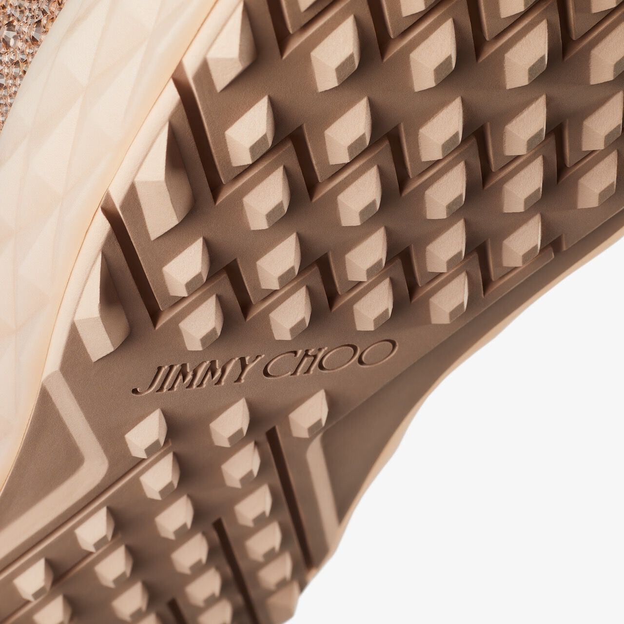 Jimmy Choo / Malbon Diamond Golf/F Macaron Crystal Shimmer Suede Trainers