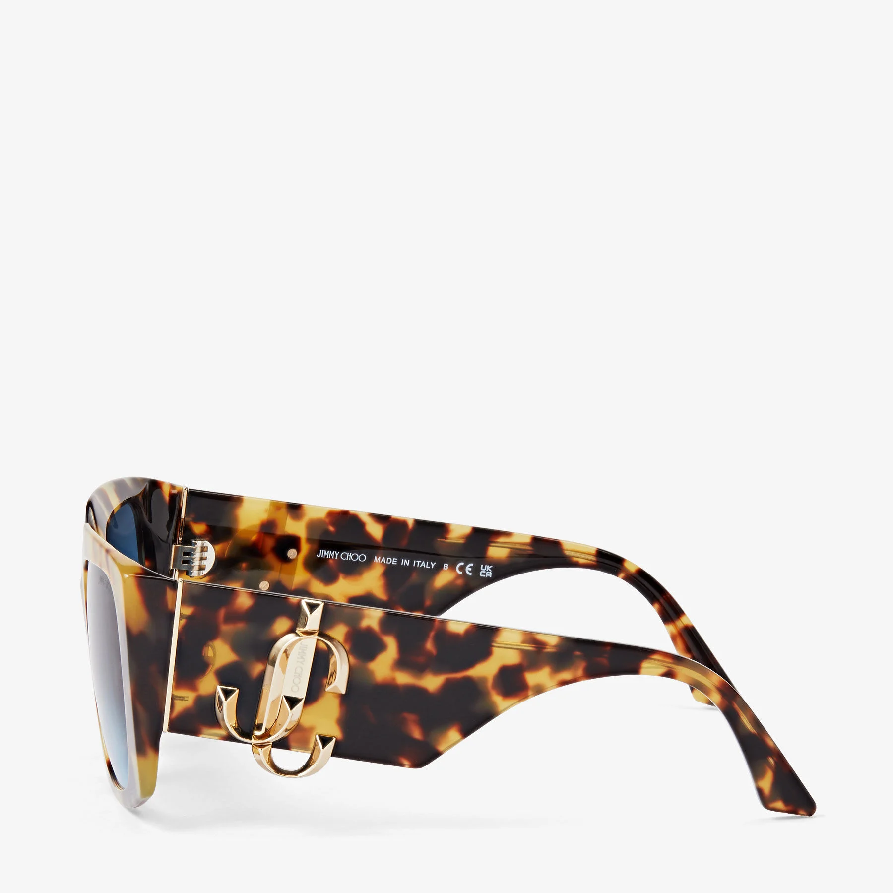 Ariana Yellow Havana Square Frame Sunglasses