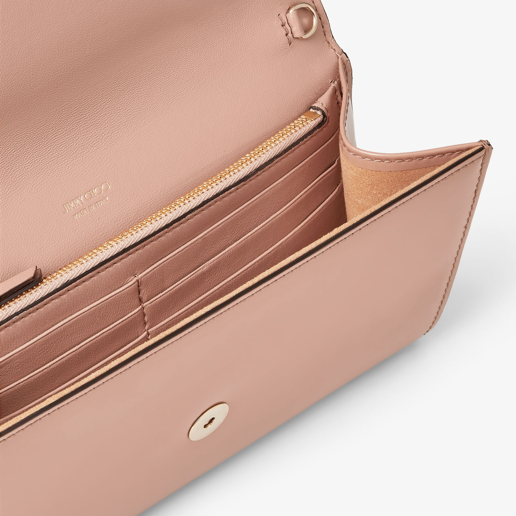 Emmie Ballet Pink Patent Clutch Bag