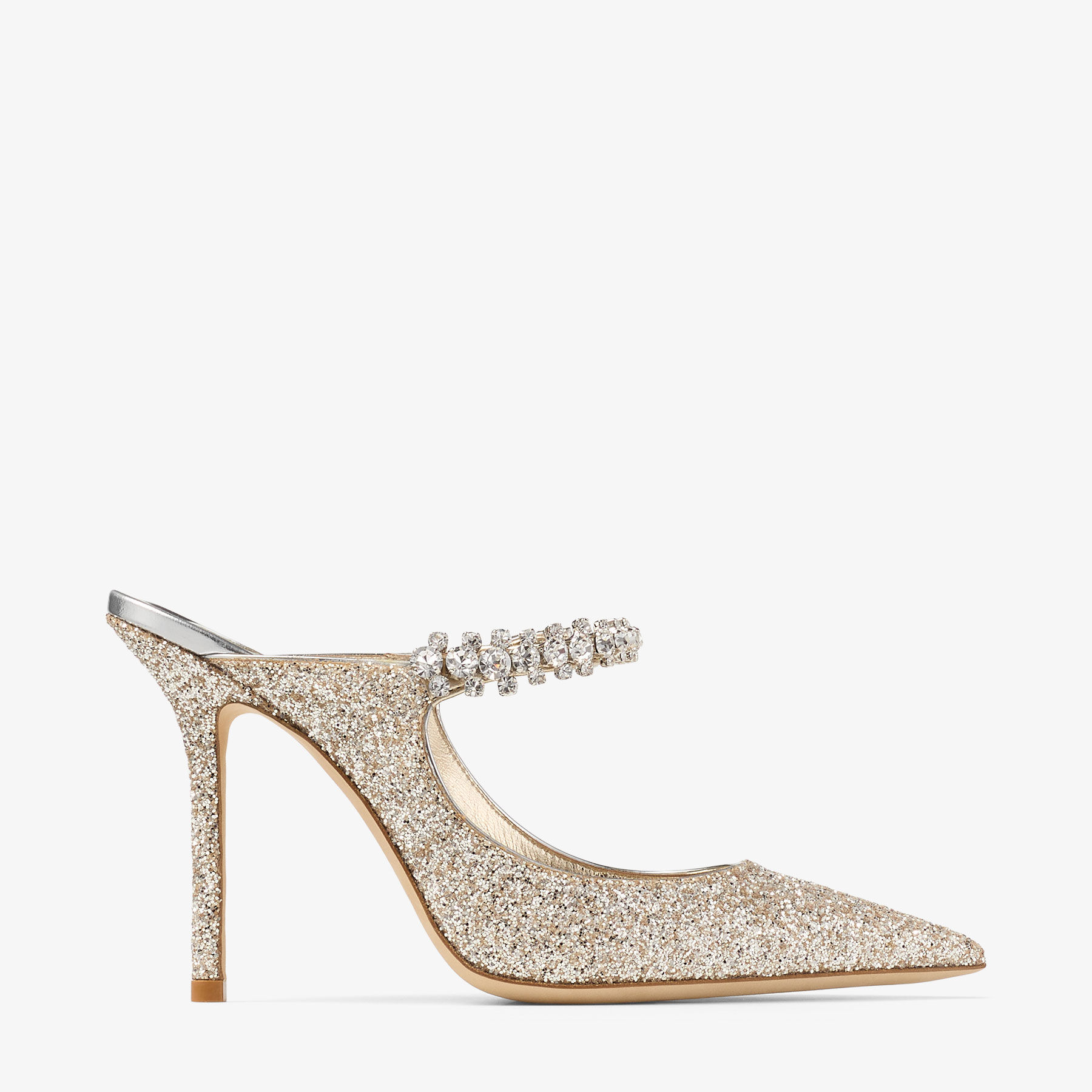 Bing 100 Sand Glitter Fabric Mules