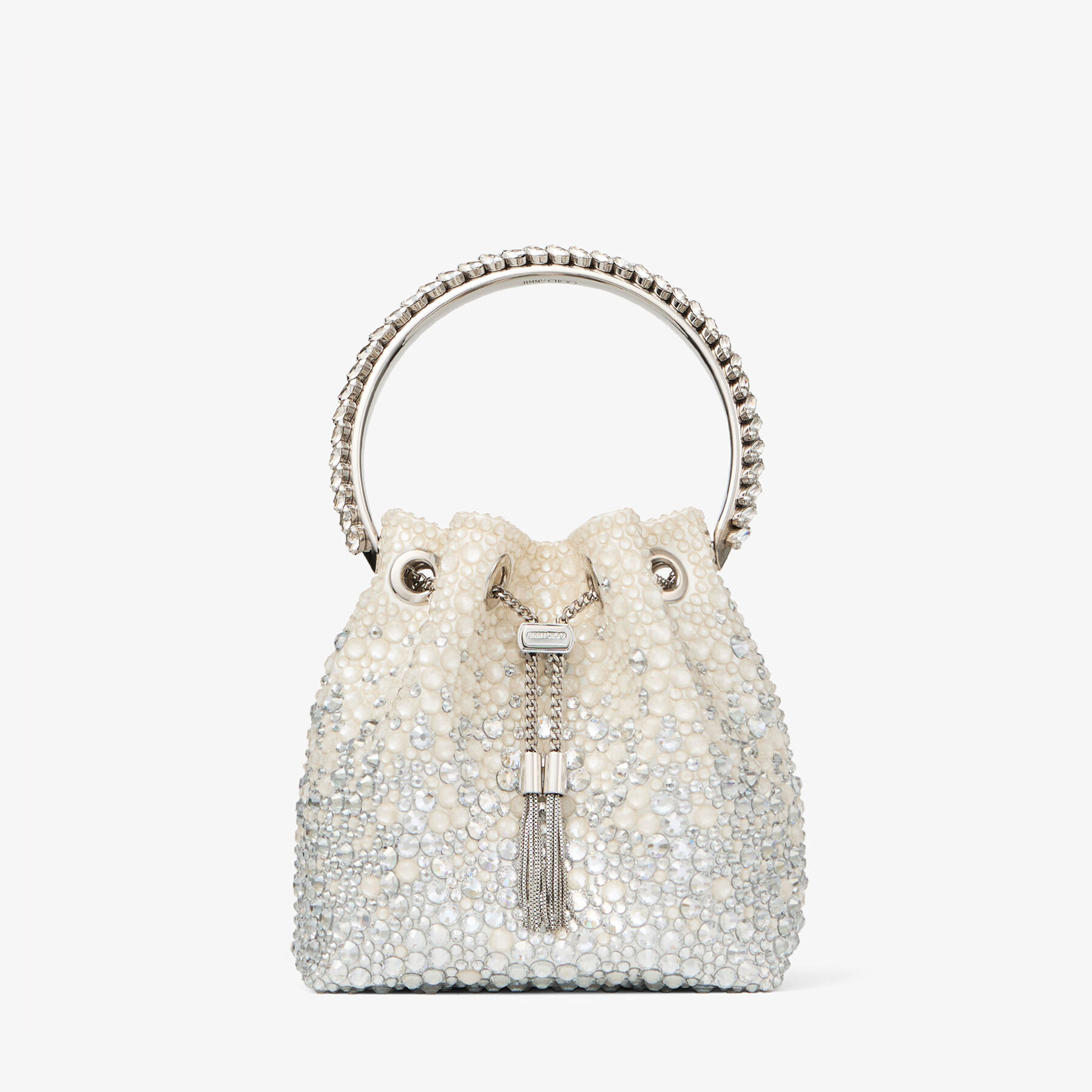 Bon Bon Ivory Satin Crystal Bag
