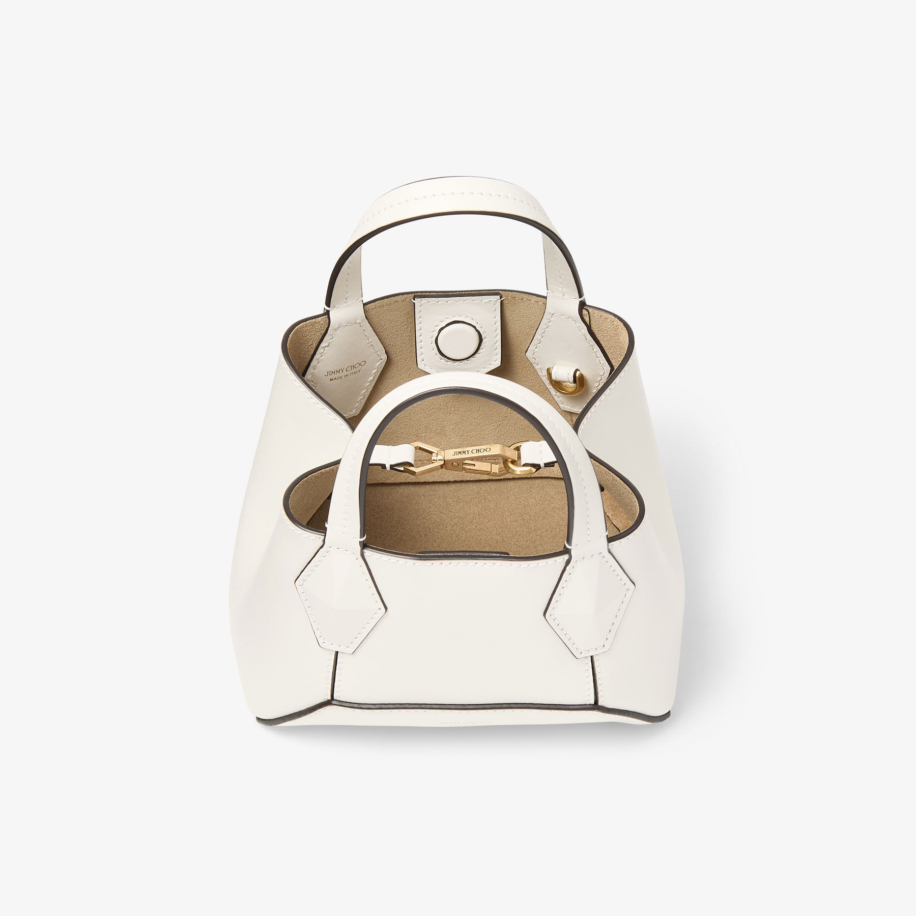 Diamond Tote XS Latte Leather Mini Tote Bag