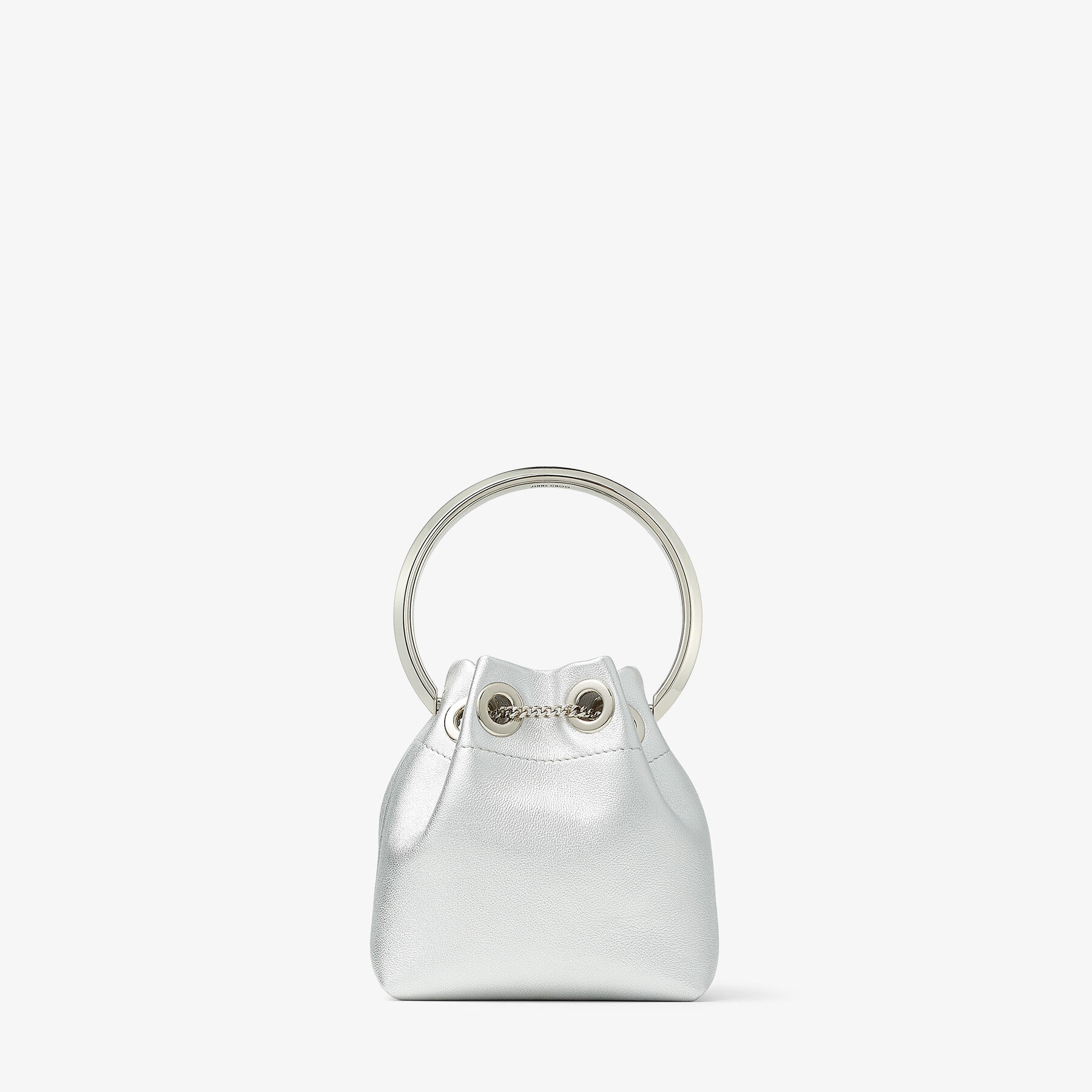 Micro Bon Bon Silver Metallic Nappa Mini Bag