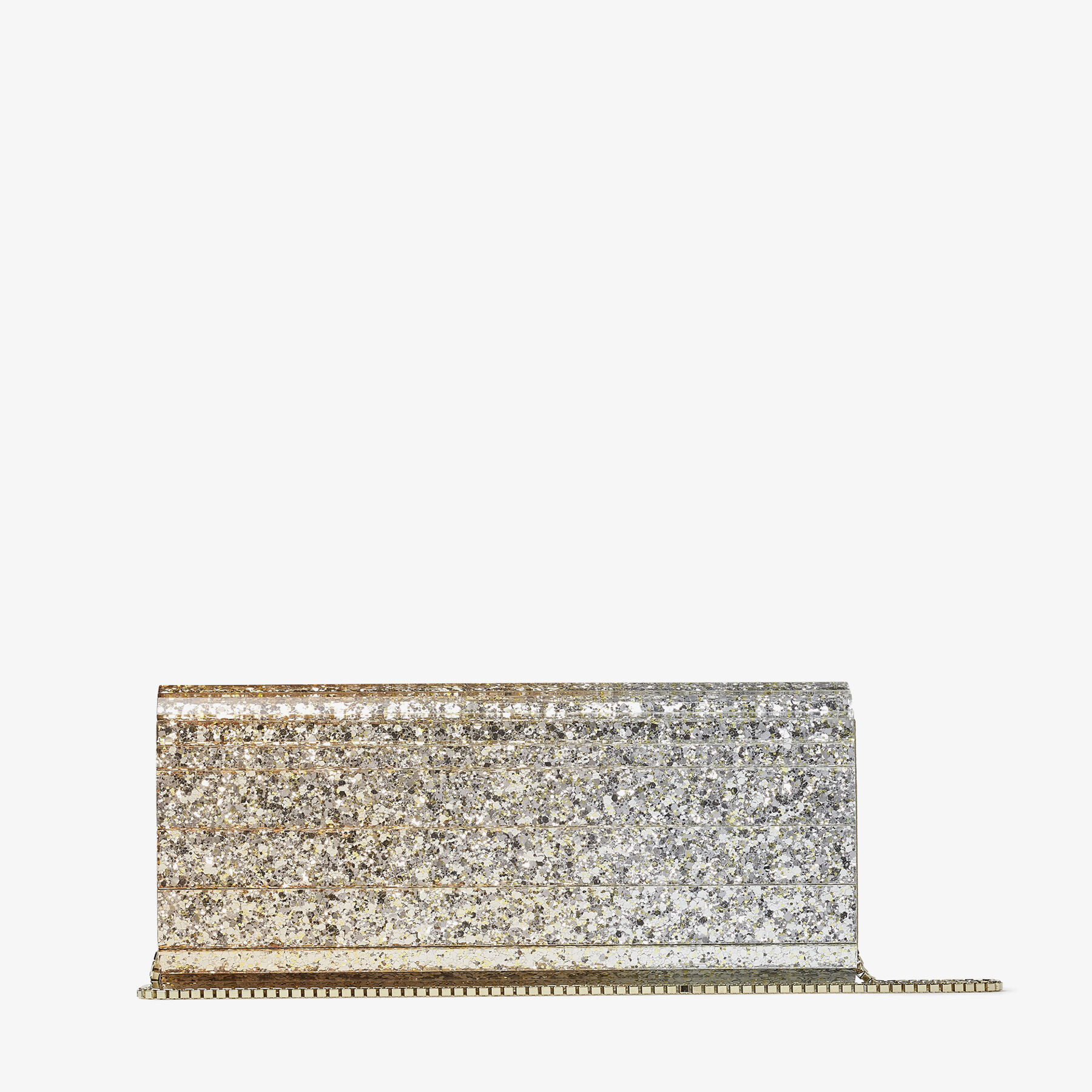 Sweetie Metallic Dégradé Glitter Plexi  Clutch Bag