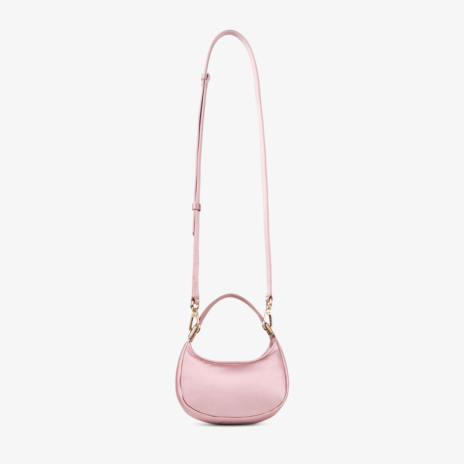 Edie Hobo Mini Rose Satin Mini Bag