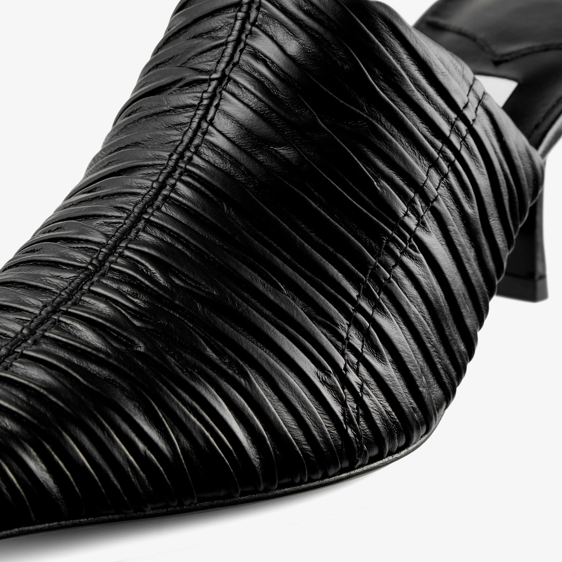 Lotta Mule 65 Black Leather Mules