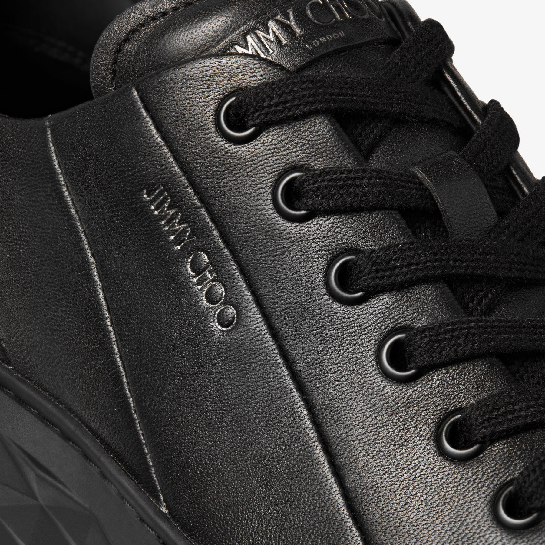 Diamond Light Maxi F Black Nappa Leather Trainers