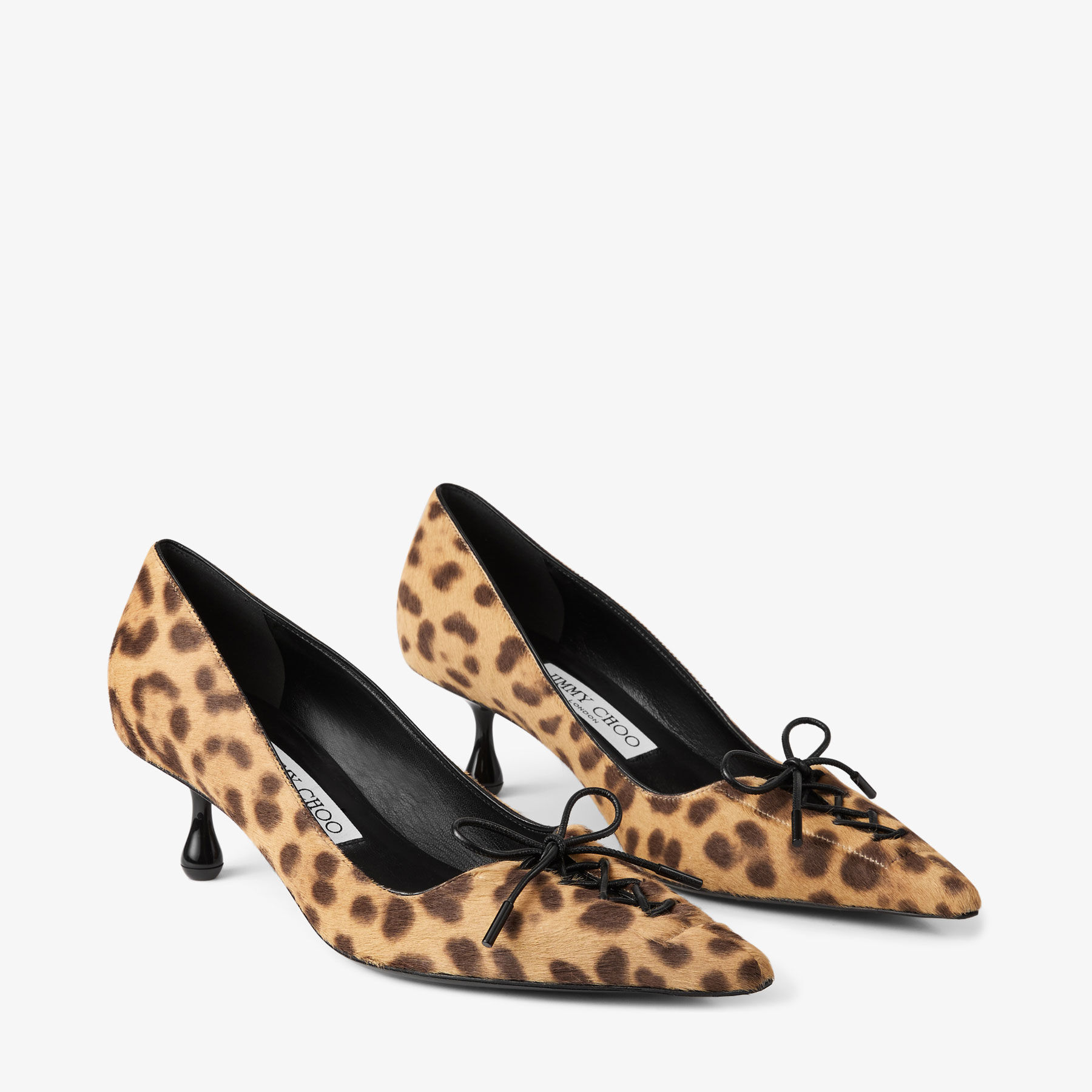 Scarlett 50 Natural Leopard Print Pony Pumps