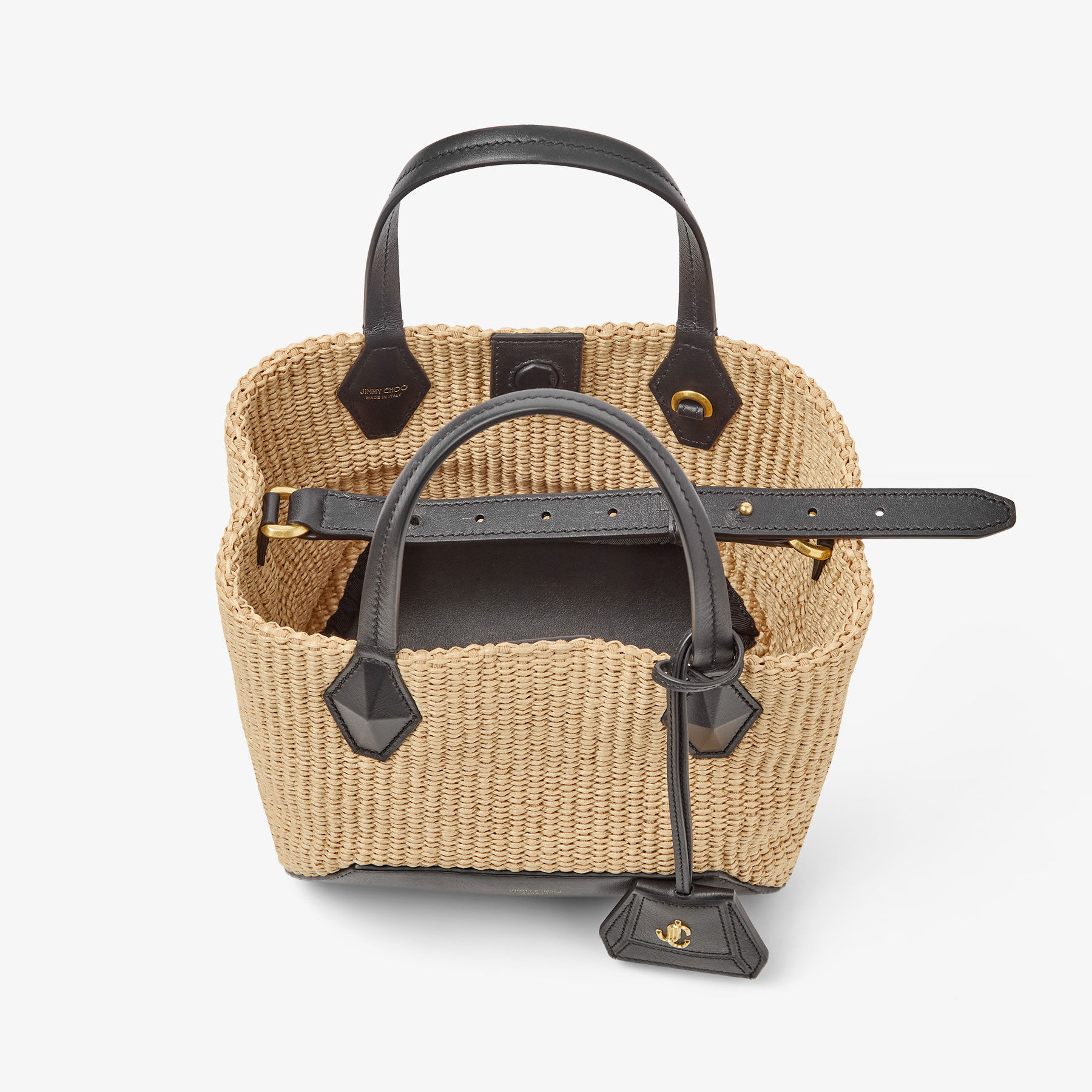 Diamond Tote S Natutal Raffia Tote Bag