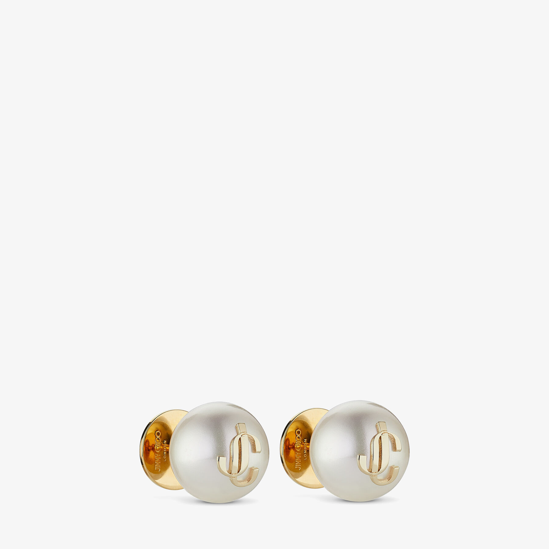 JC Pearl Studs Gold-Finish Metal JC Pearl Stud Earrings