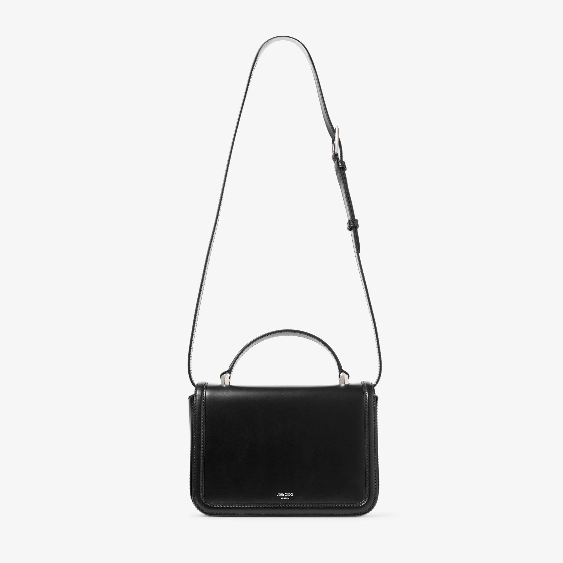 Diamond Top Handle Black Top-Handle Bag