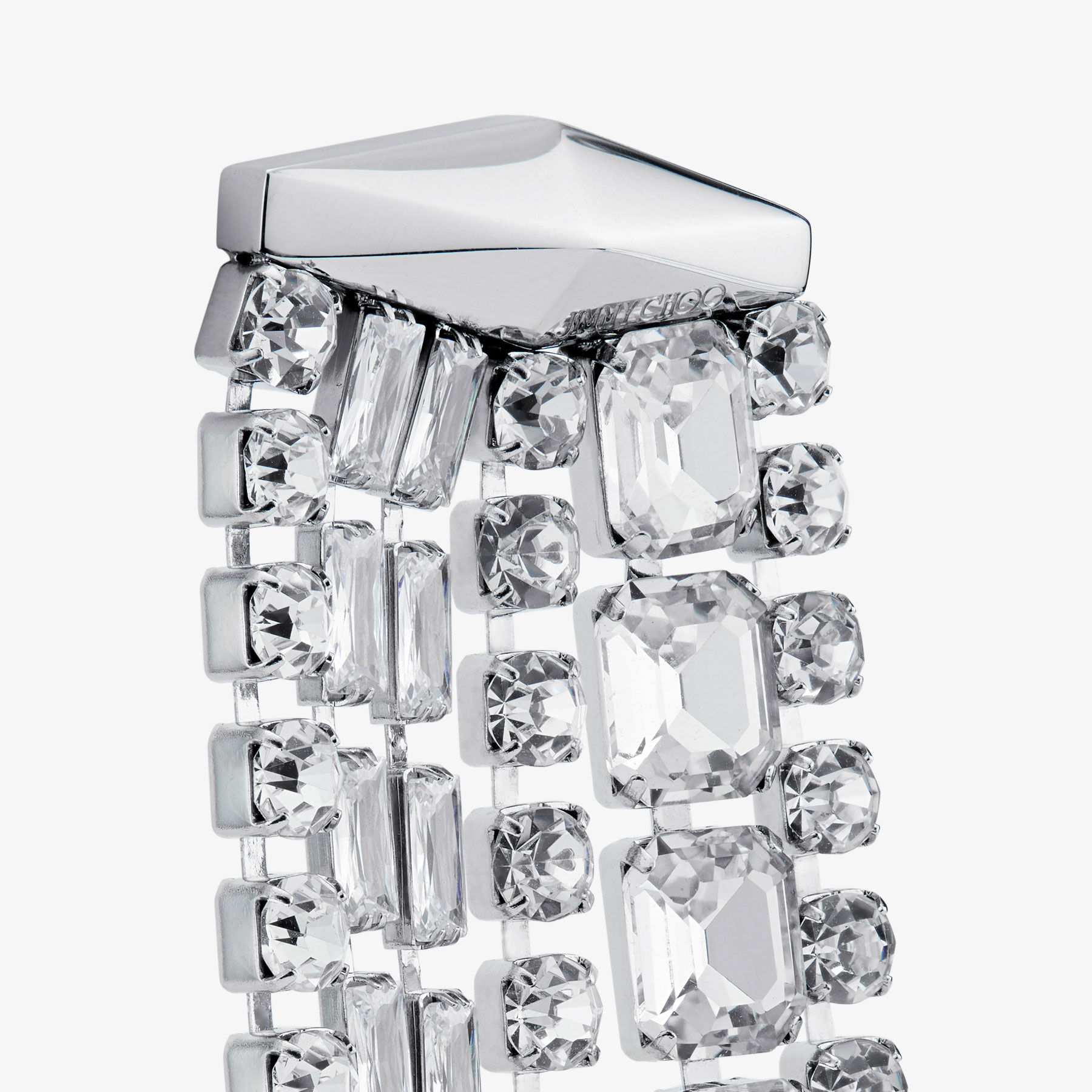 Zandra Earrings Silver-Finish Crystal Earrings