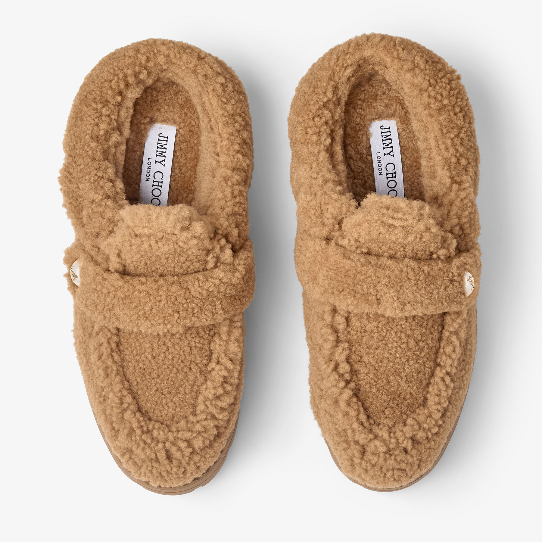 Shea Mule Flat Rattan Curly Shearling Flats
