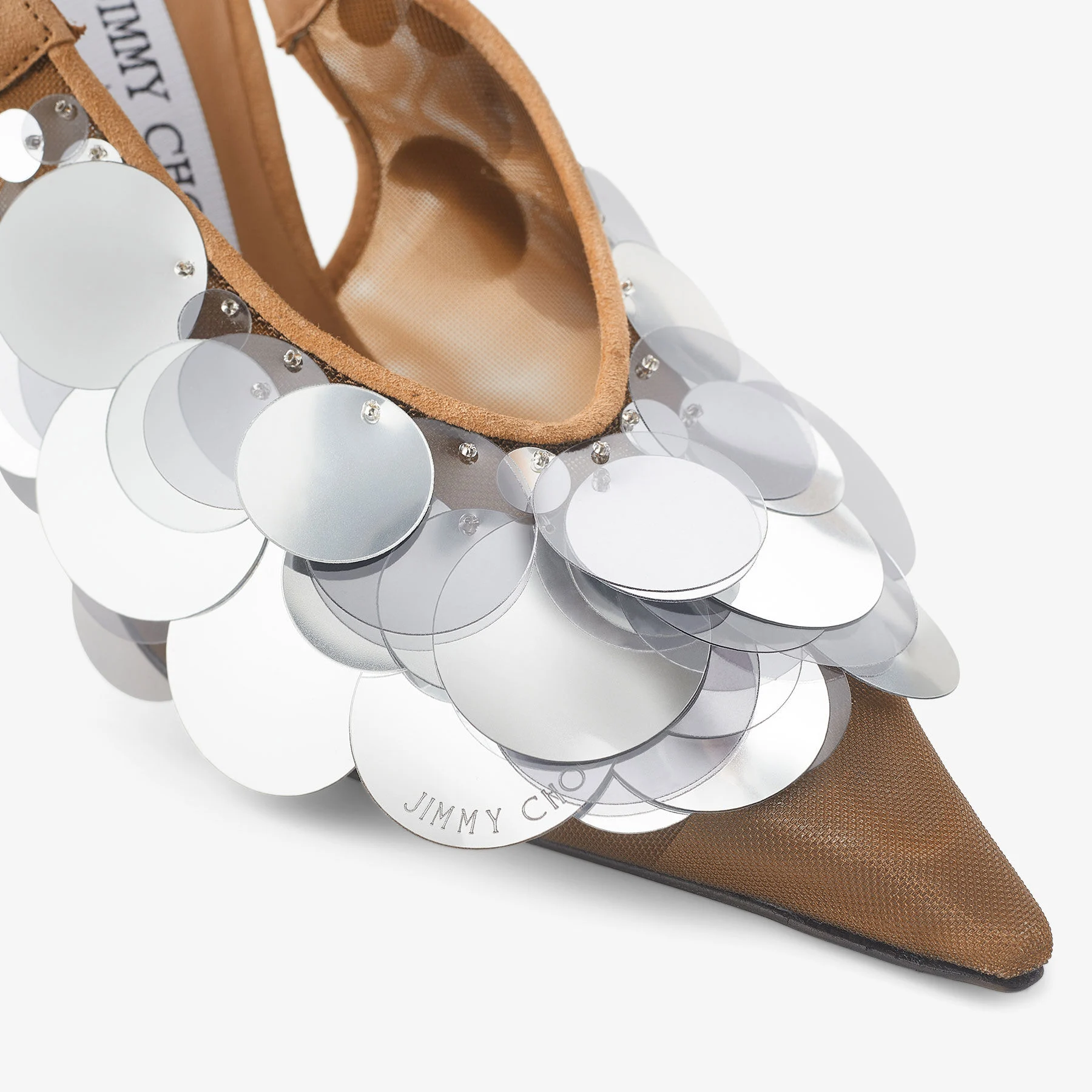 Isa 95 Biscuit Mesh Paillette Pumps