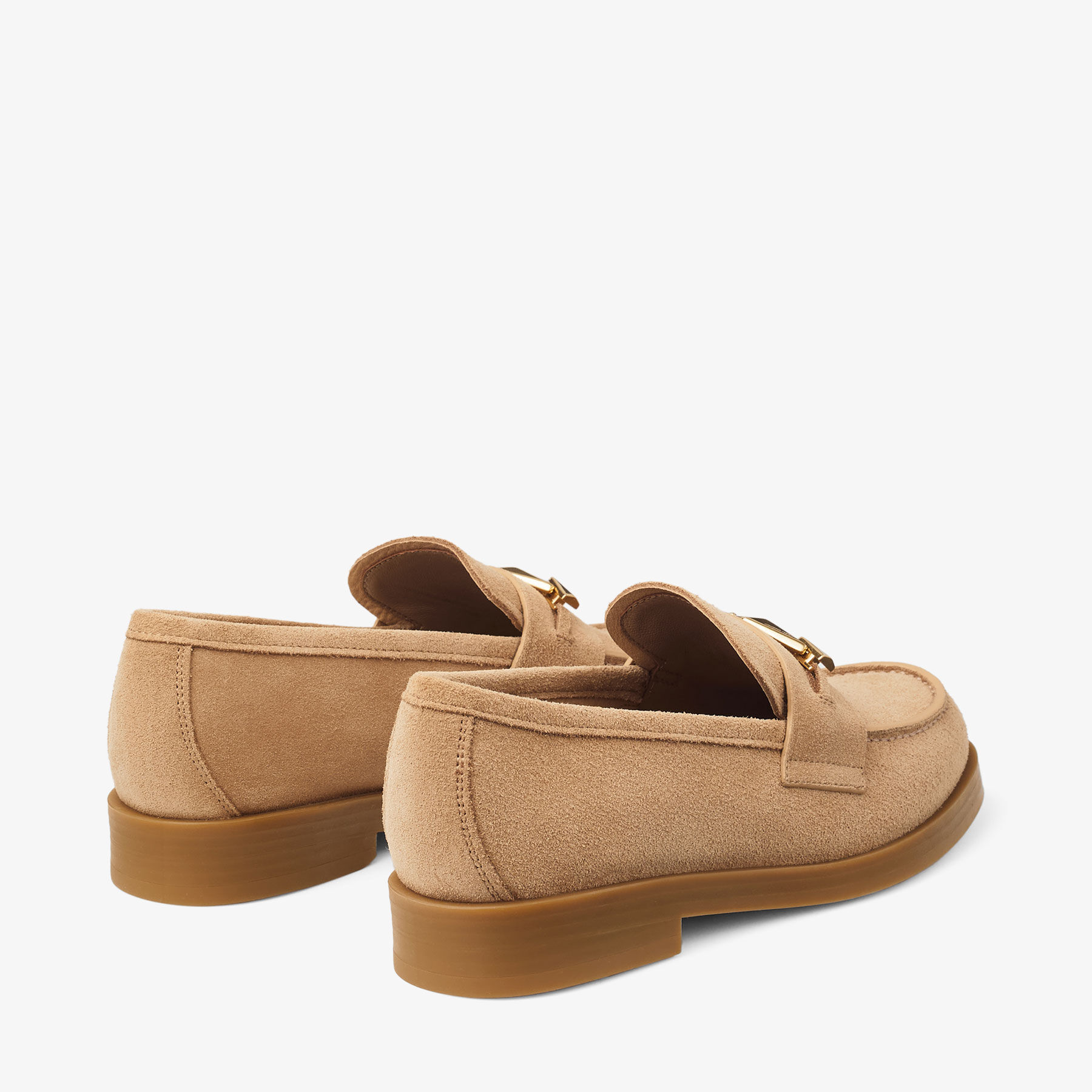 Maddie Diamond Biscuit Suede Loafers