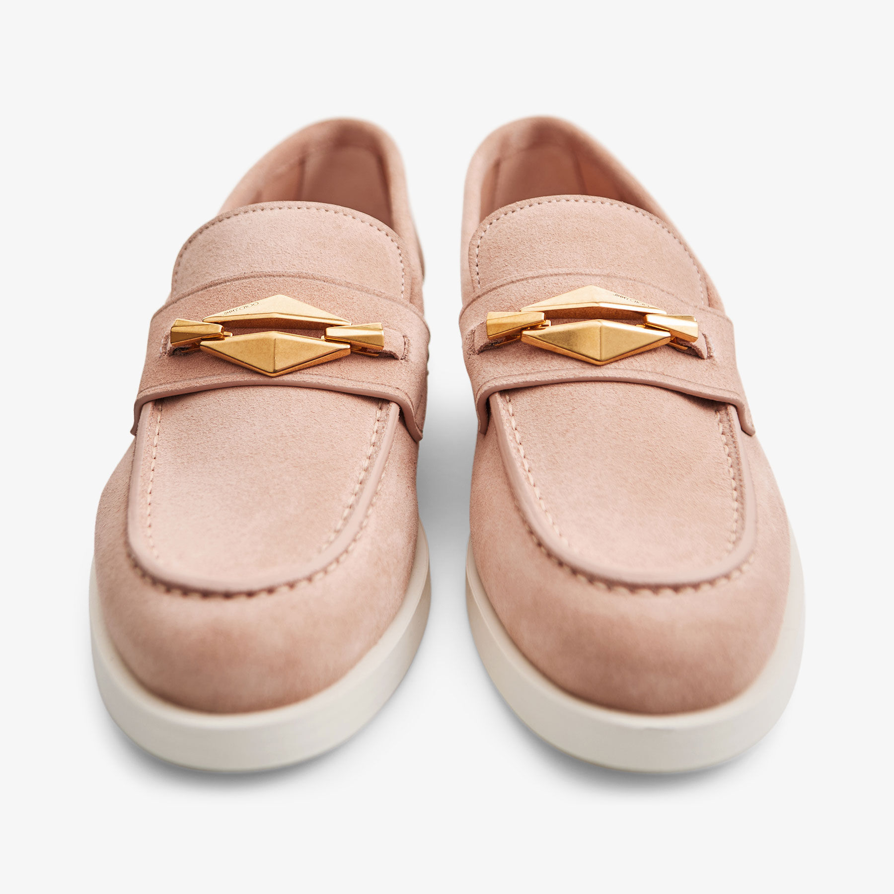 Maddie Diamond Macaron Suede Loafers