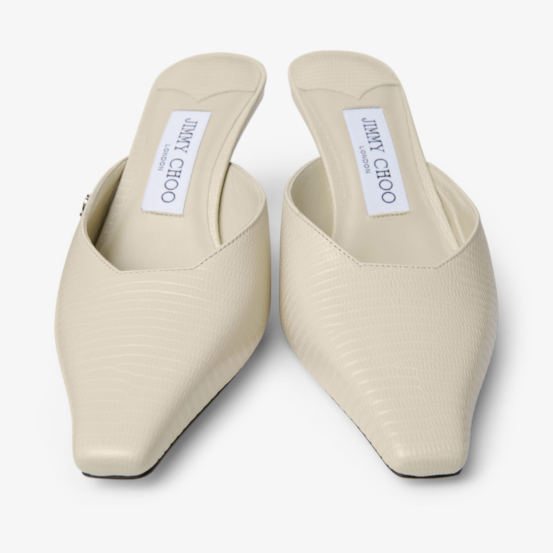 Vivi 65 Bamboo Lizard Printed Leather Mules