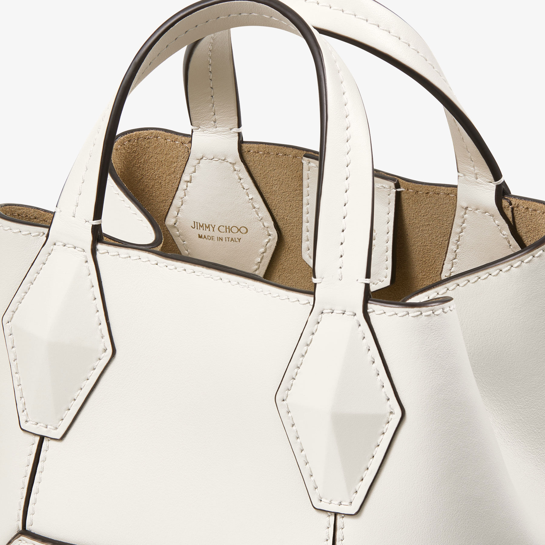 Diamond Tote XS Latte Leather Mini Tote Bag