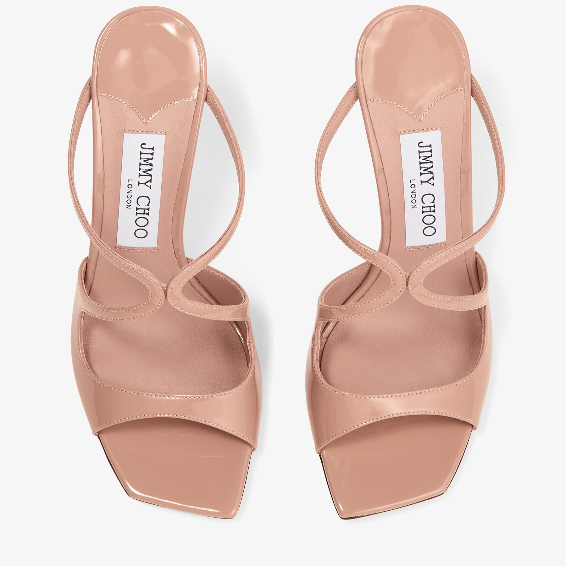 Anise 95 Ballet Pink Patent Leather Mules