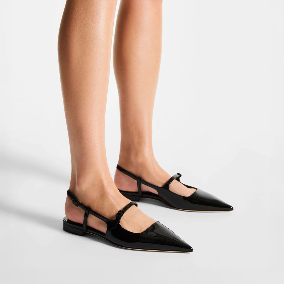 Didi Flat Black Patent Leather Flats