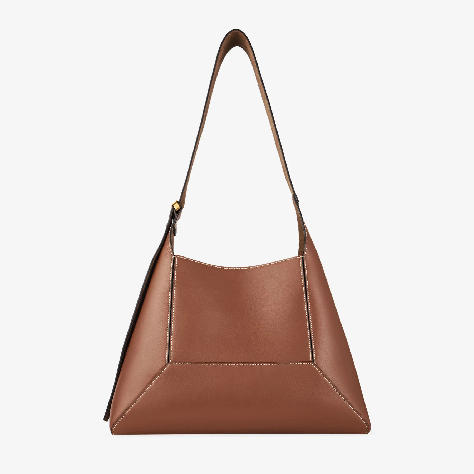 Diamond Hobo M Tan Leather Shoulder Bag
