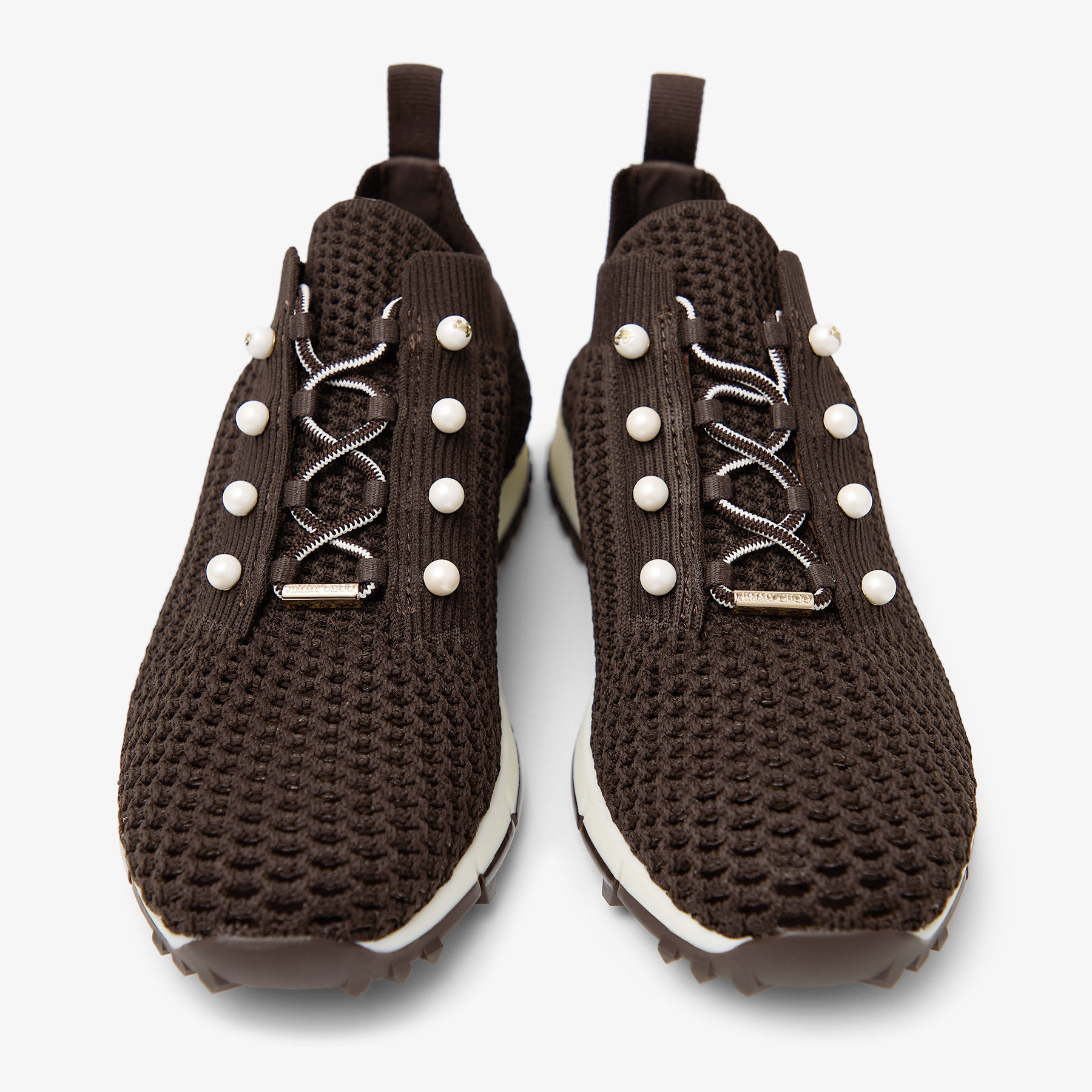 Veles Coffee Crochet Knit Trainers