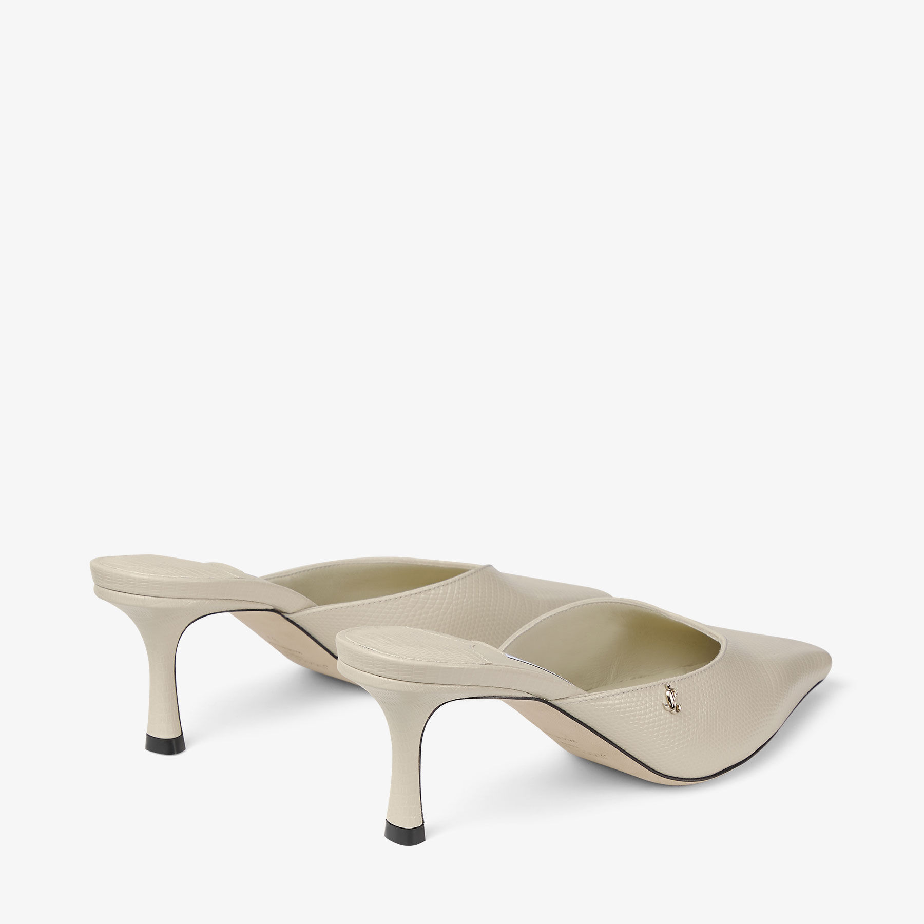 Vivi 65 Bamboo Lizard Printed Leather Mules