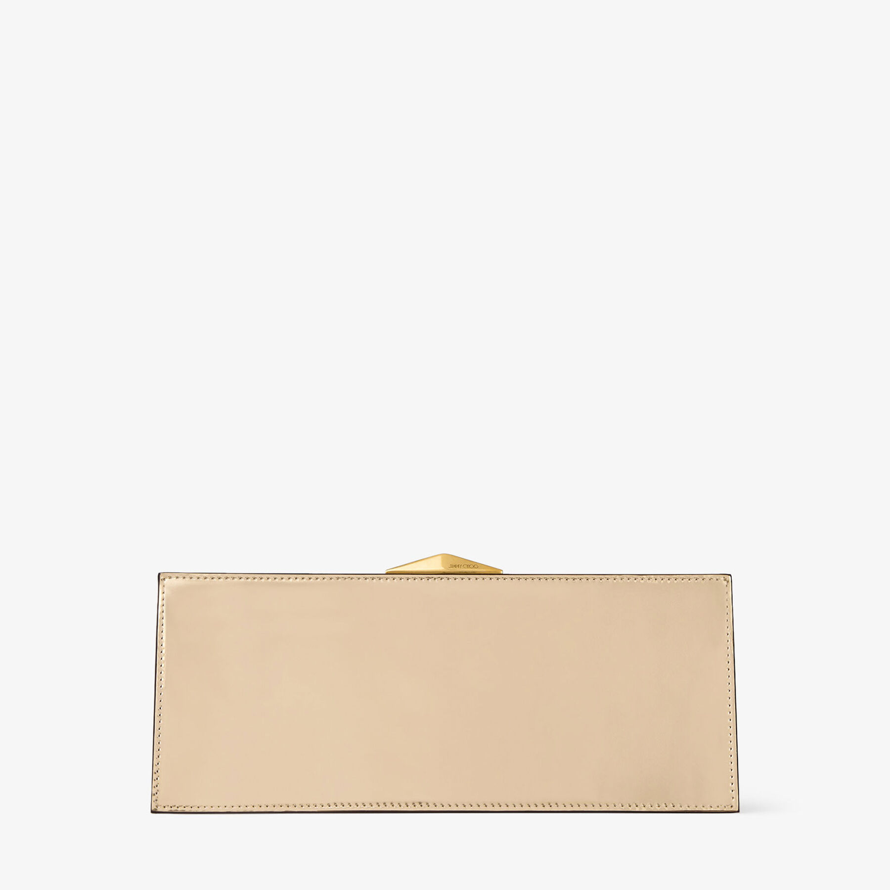 Diamond Cocktail Gold Mirror Leather Clutch