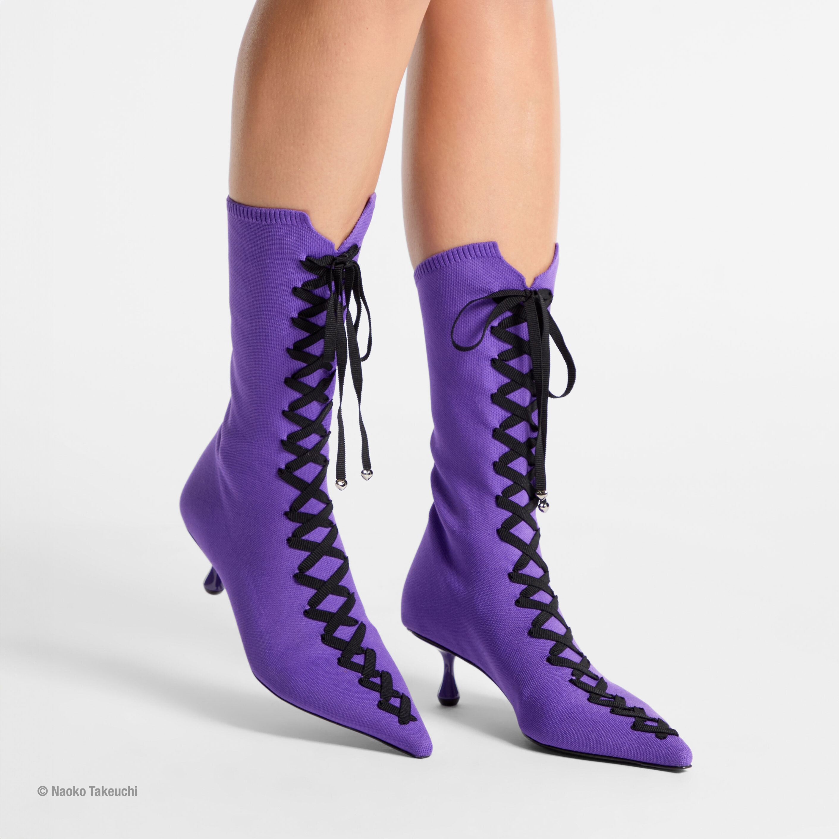 Sailor Saturn Boot 50 Purple Stretch Knit Boots