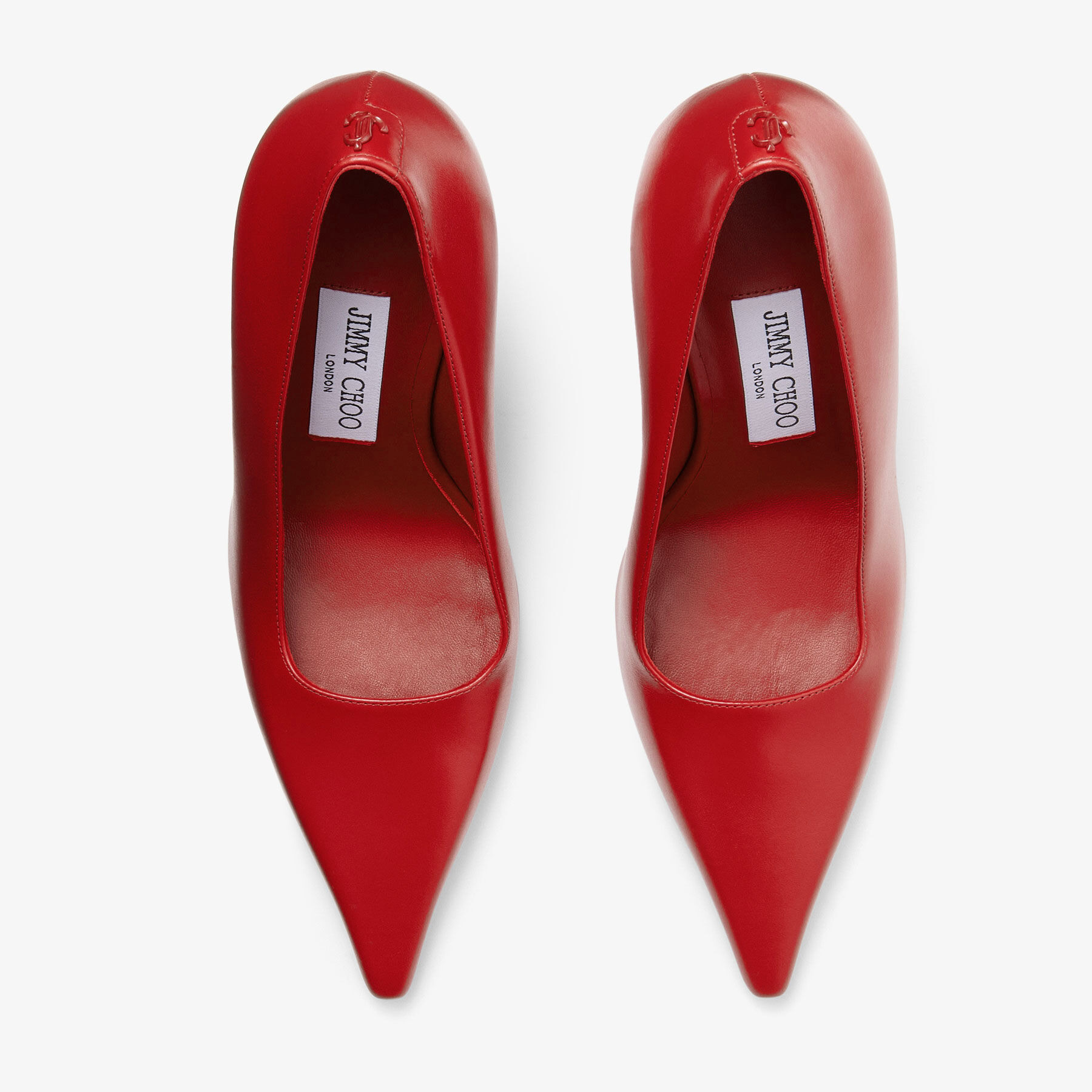 Ixia 95 Ruby Red Leather Pumps