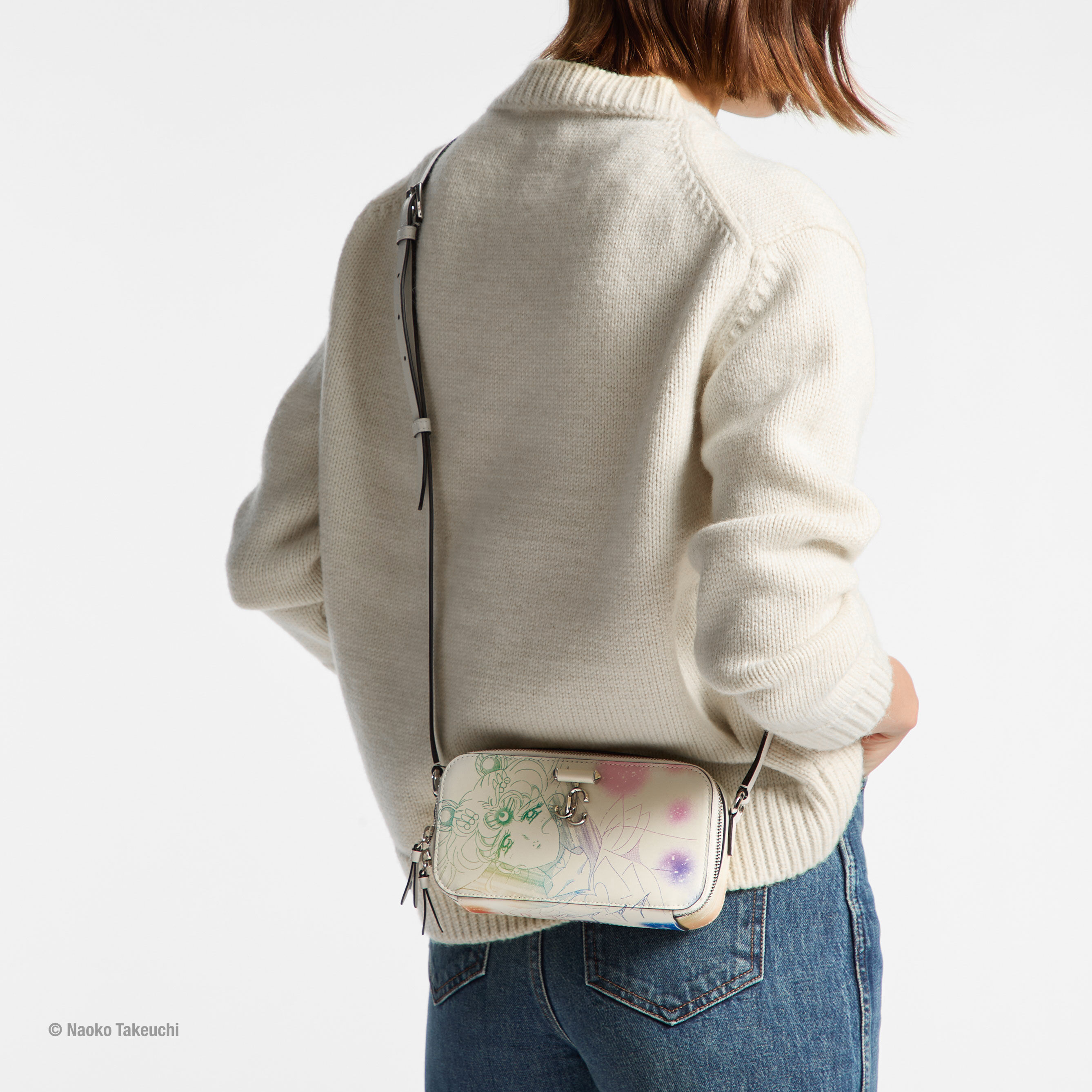 Sailor Guardians Phone Holder Multicolour Manga Print Leather Phone Bag