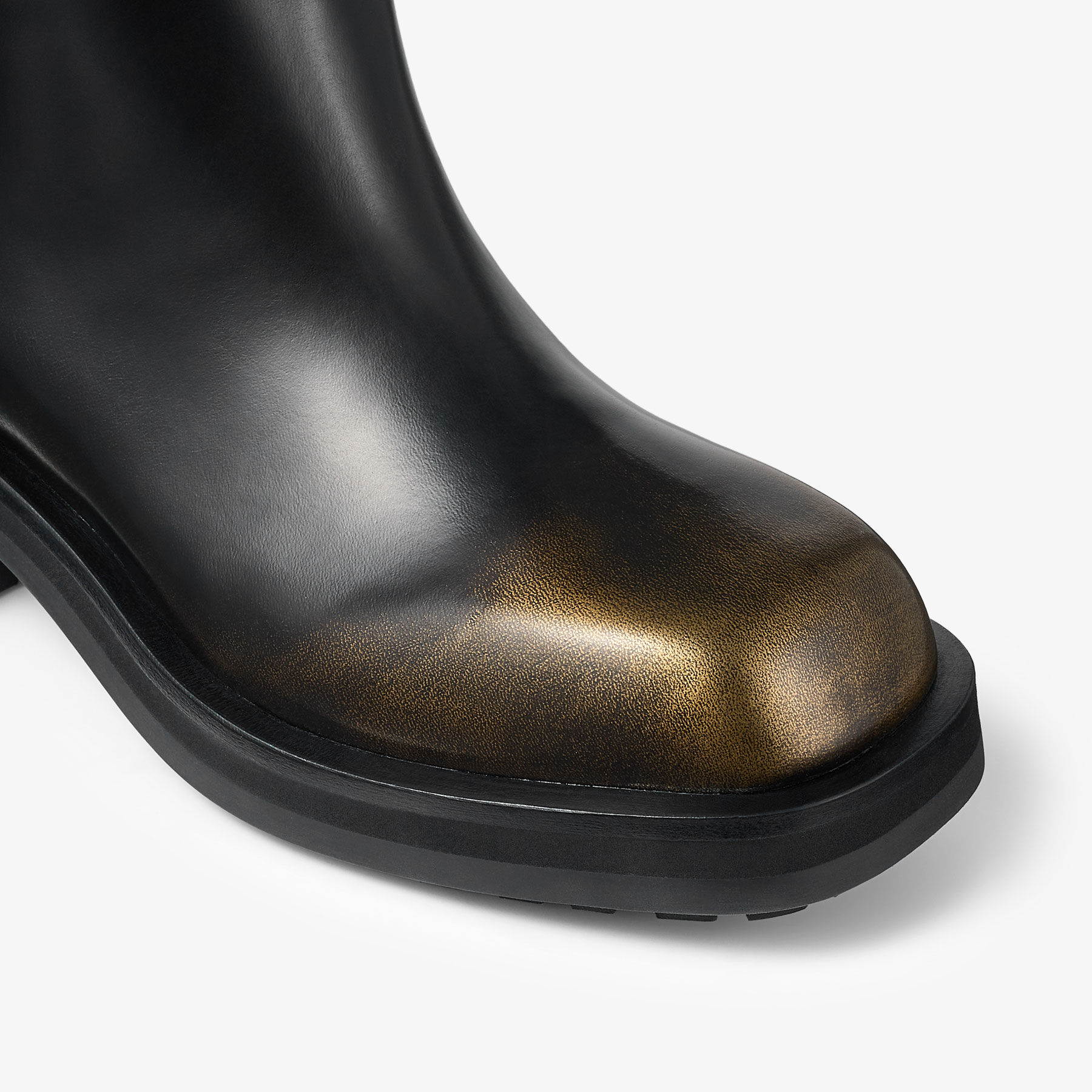 Brooklyn Knee Boot 50 Black Brushed Leather Knee-High Boots