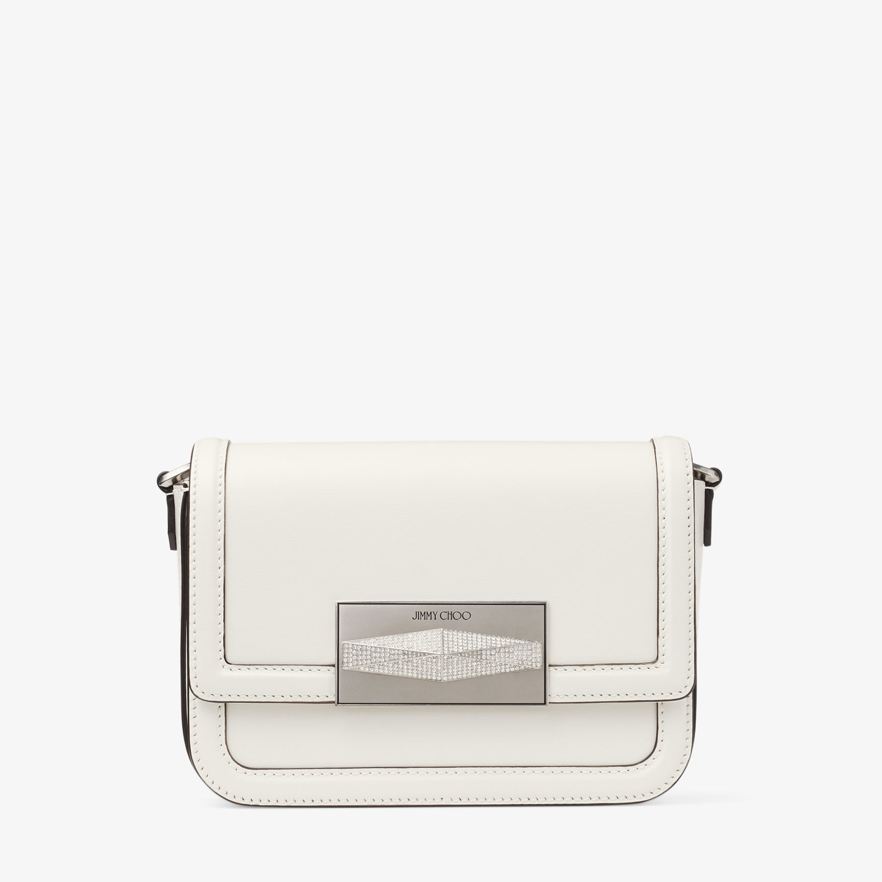 Diamond Crossbody Latte Leather Crossbody Bag