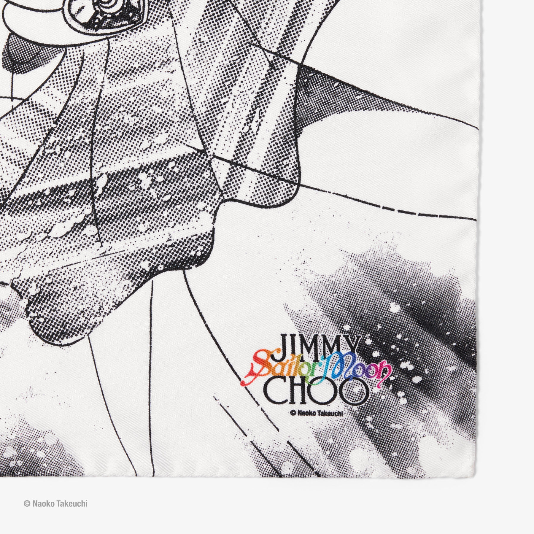 Super Sailor Moon Foulard Monochrome Manga Print Silk Scarf